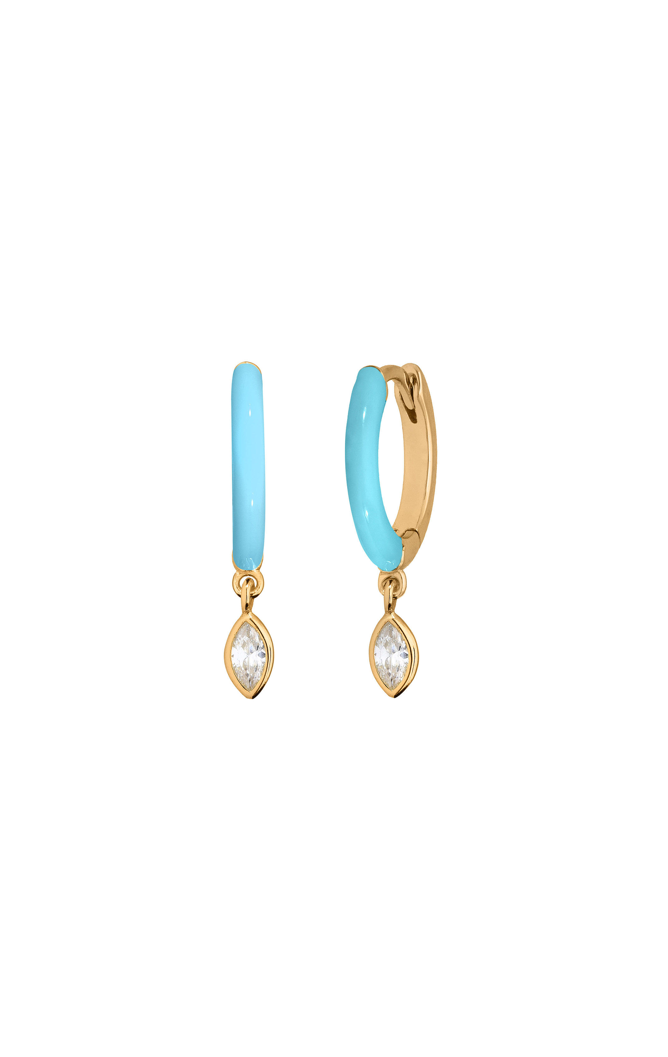 Boucle d'oreille Dantes Bleu Turquoise