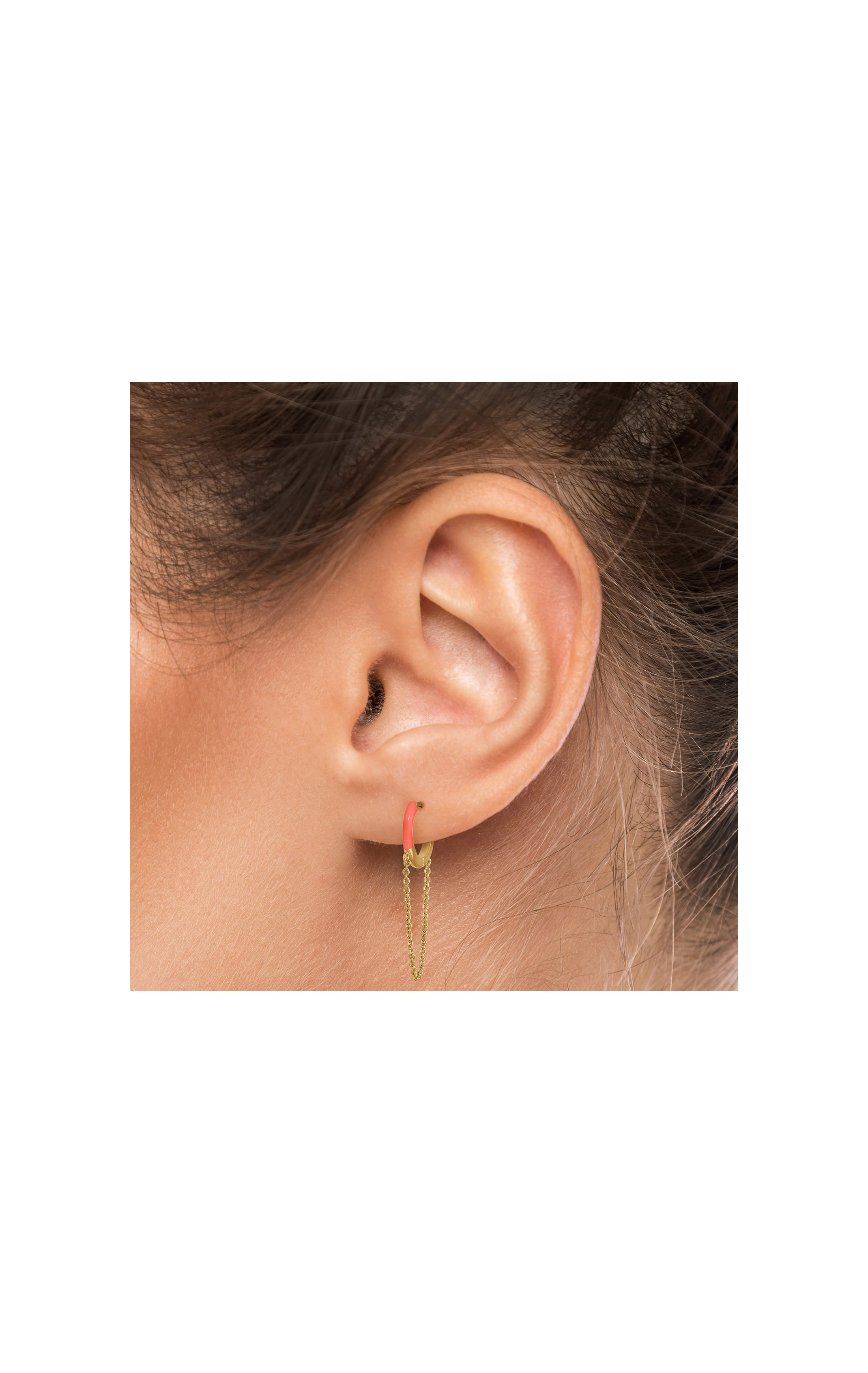 Boucle d'oreille Milady Corail