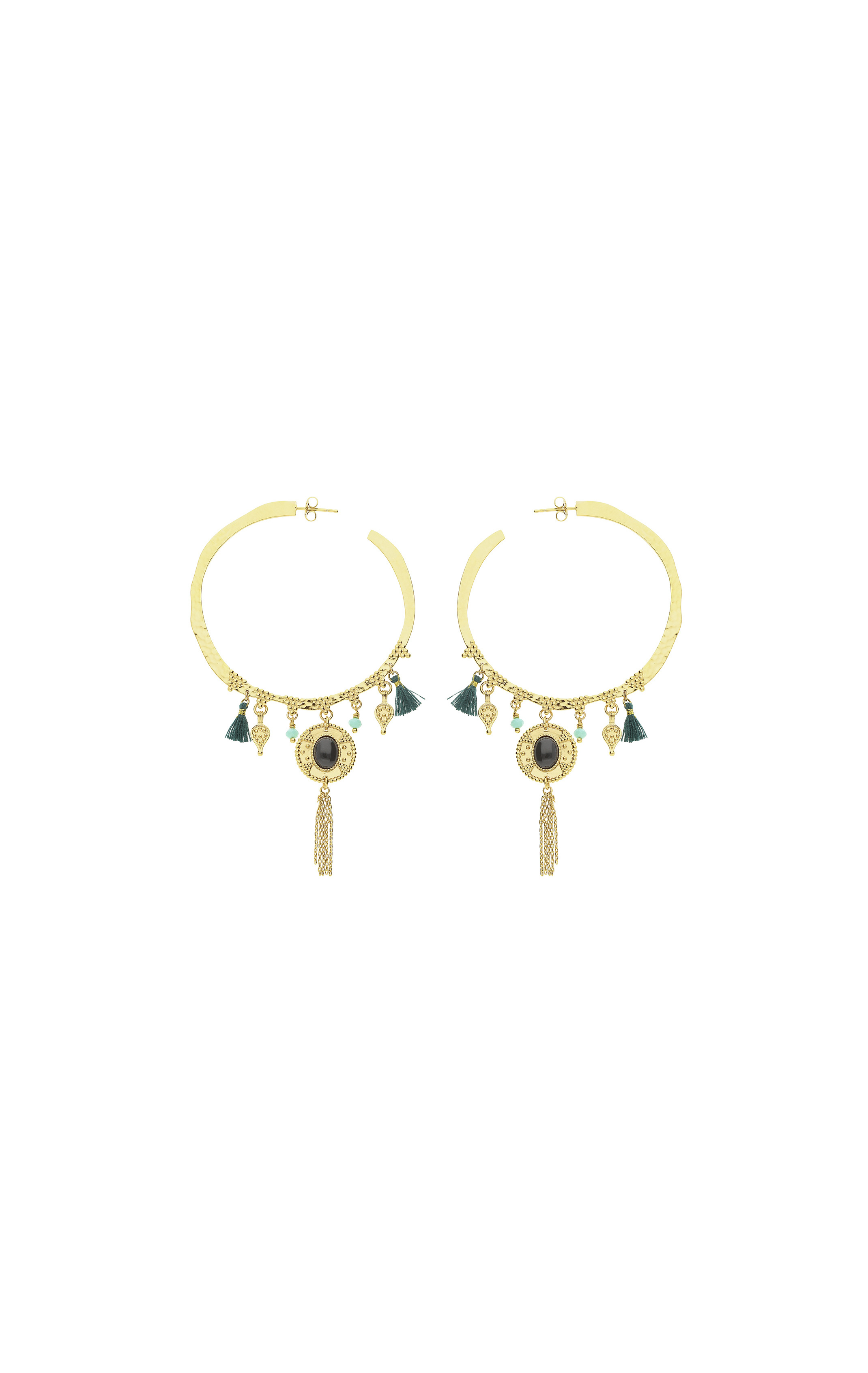 Earrings Yourte Green Emerald emeraude