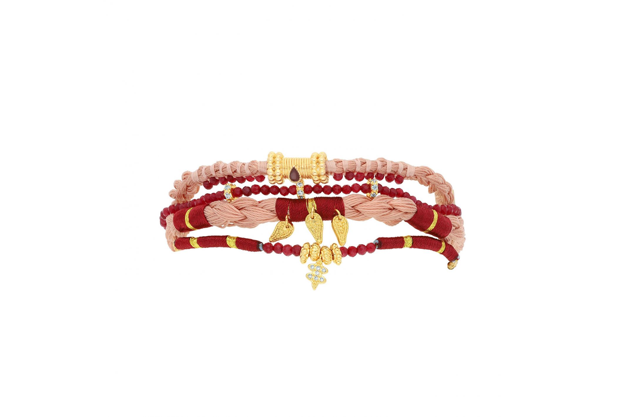 Hipanema Cuff Bosphore Garnet Burgundy