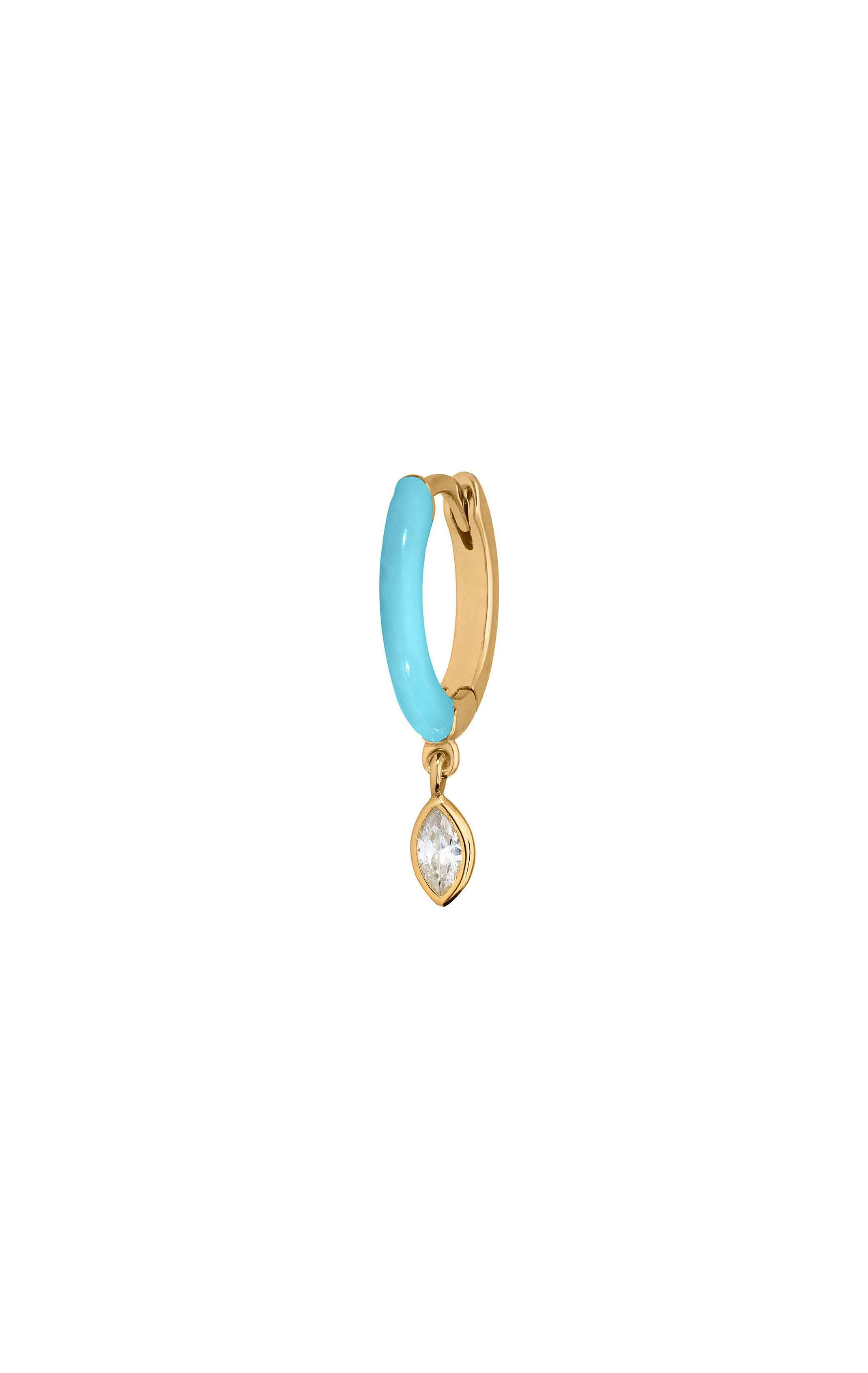 Boucle d'oreille Dantes Bleu Turquoise