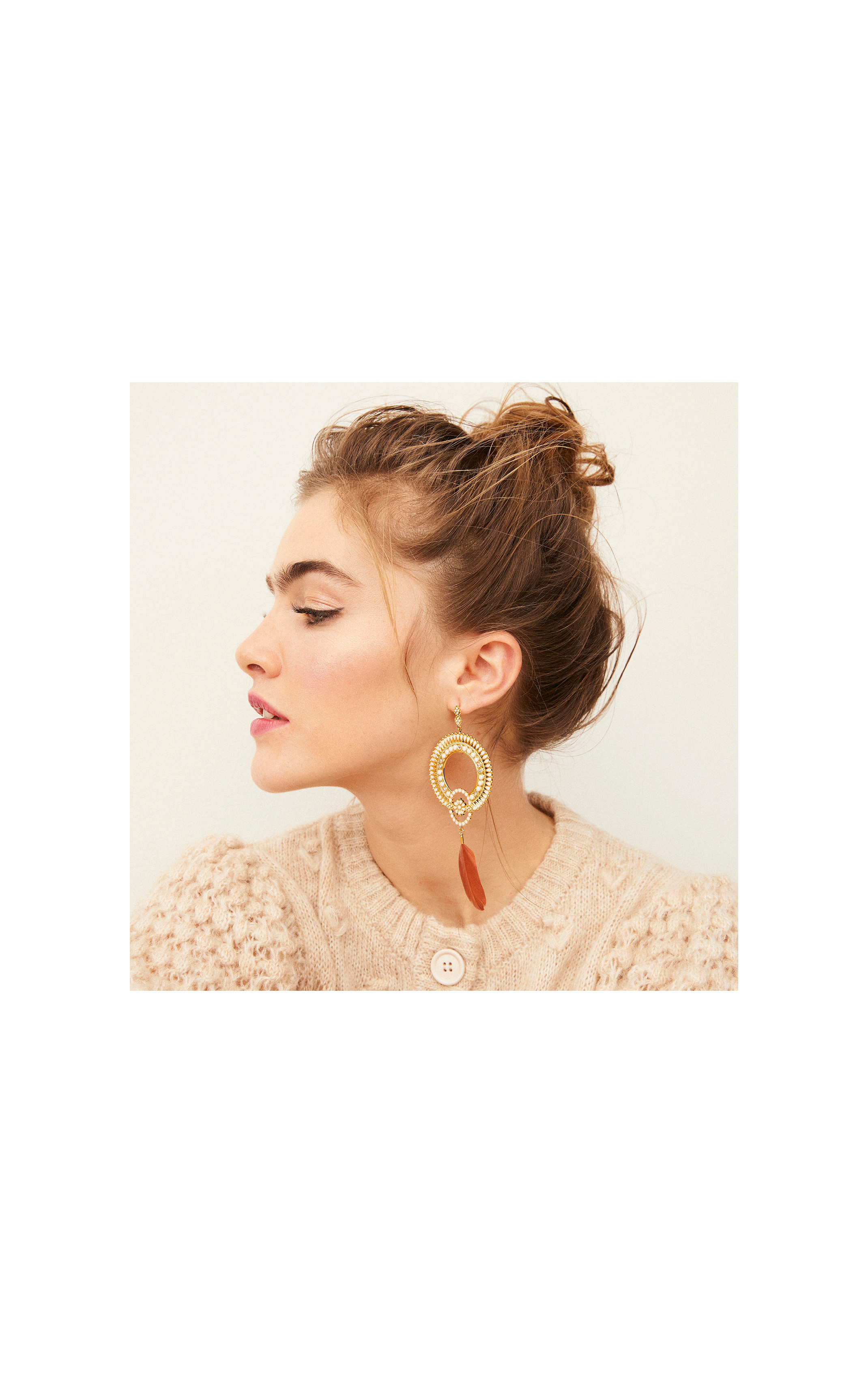 Earrings Azana White White