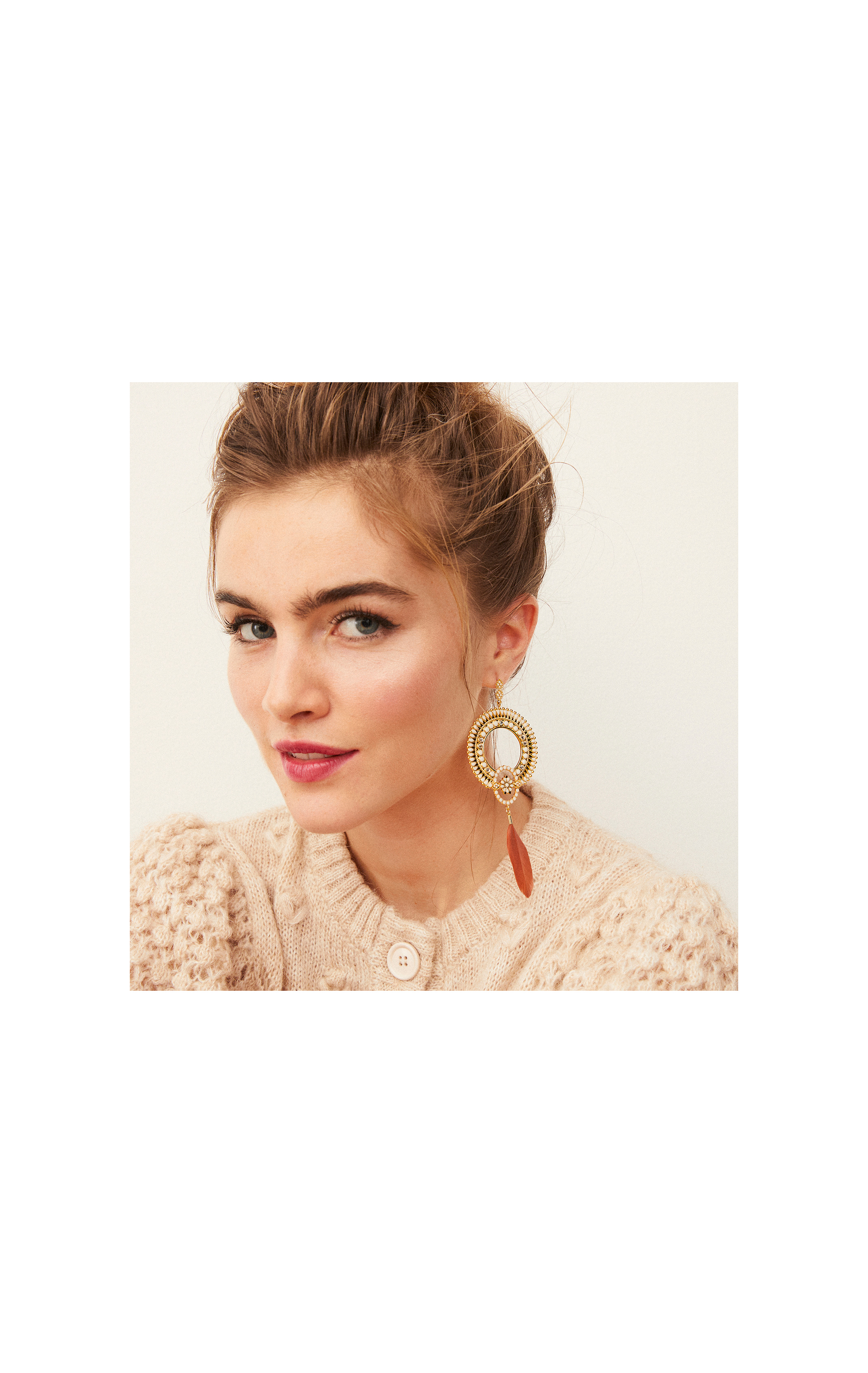 Earrings Azana White White