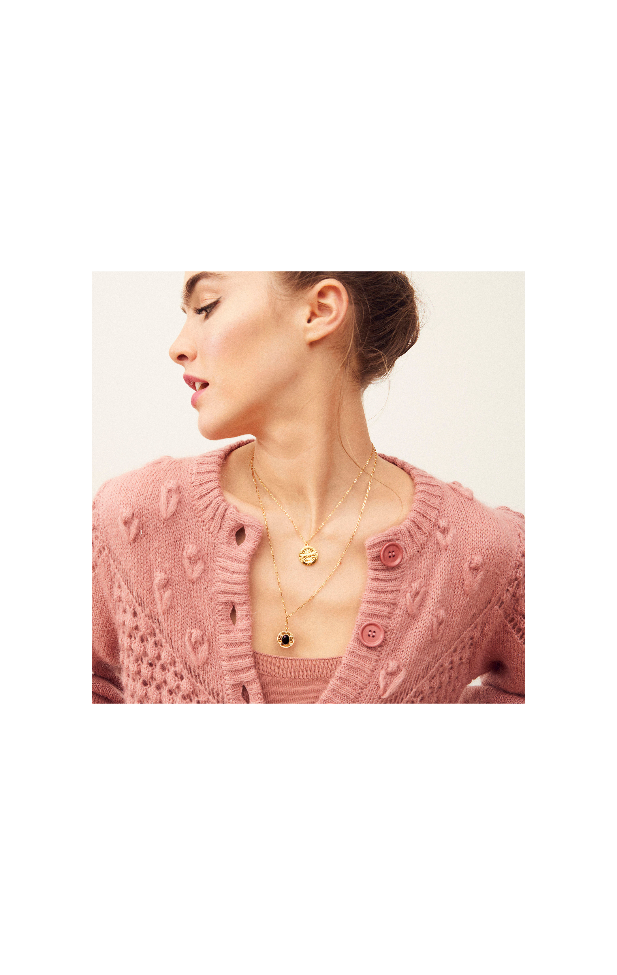 Necklace Silas Black Black