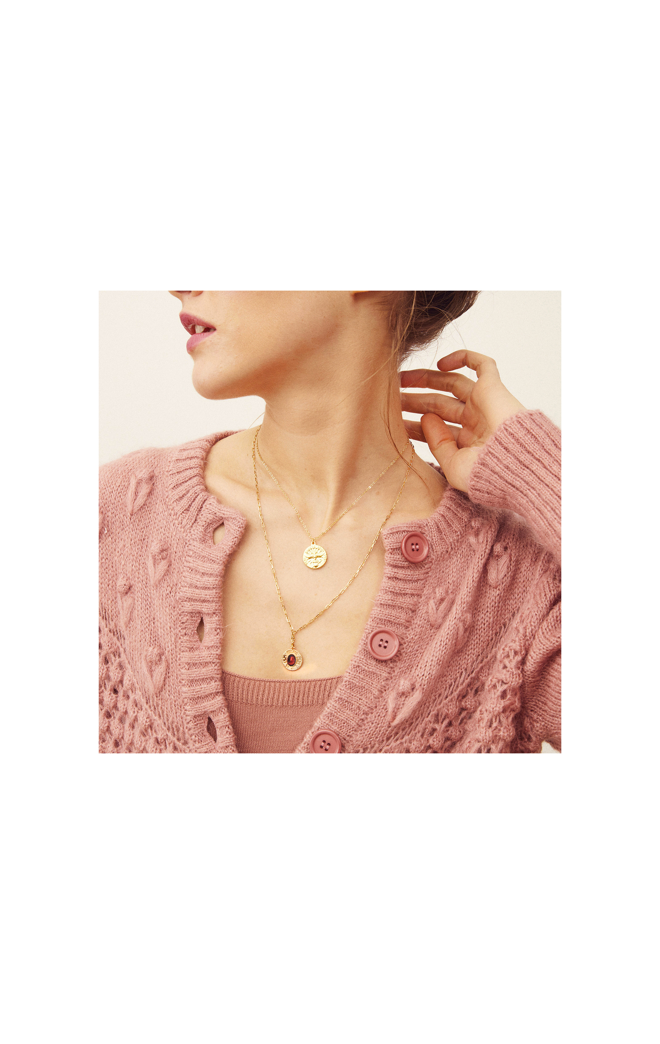Collier Silas Rouge
