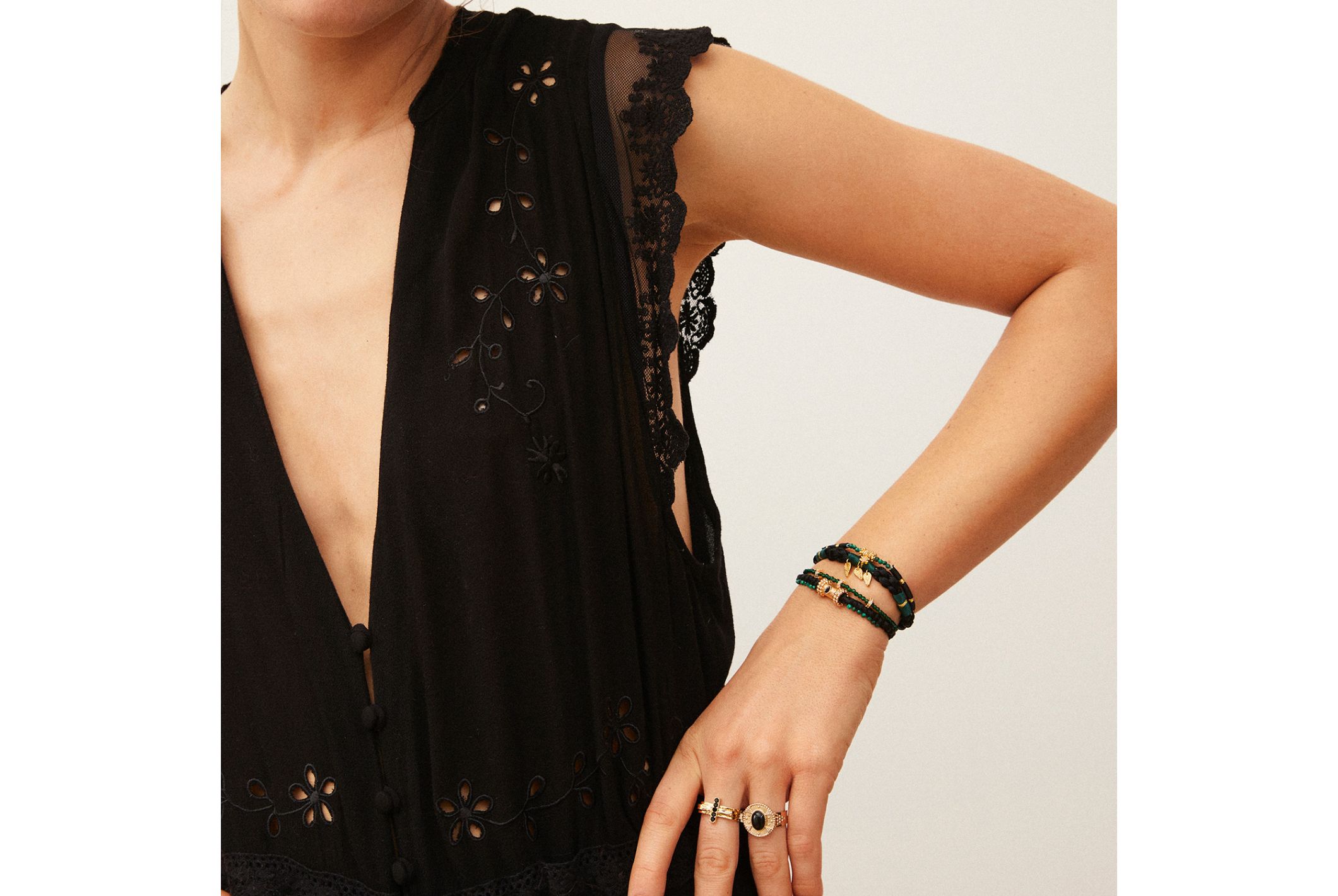 Hipanema Cuff Bosphore Black Black