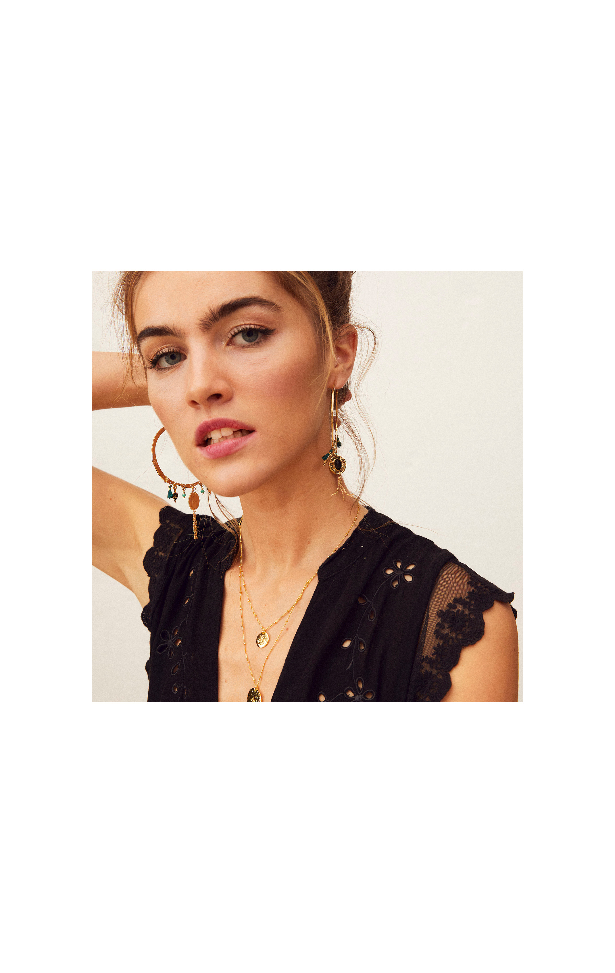 Earrings Yourte Green Emerald emeraude