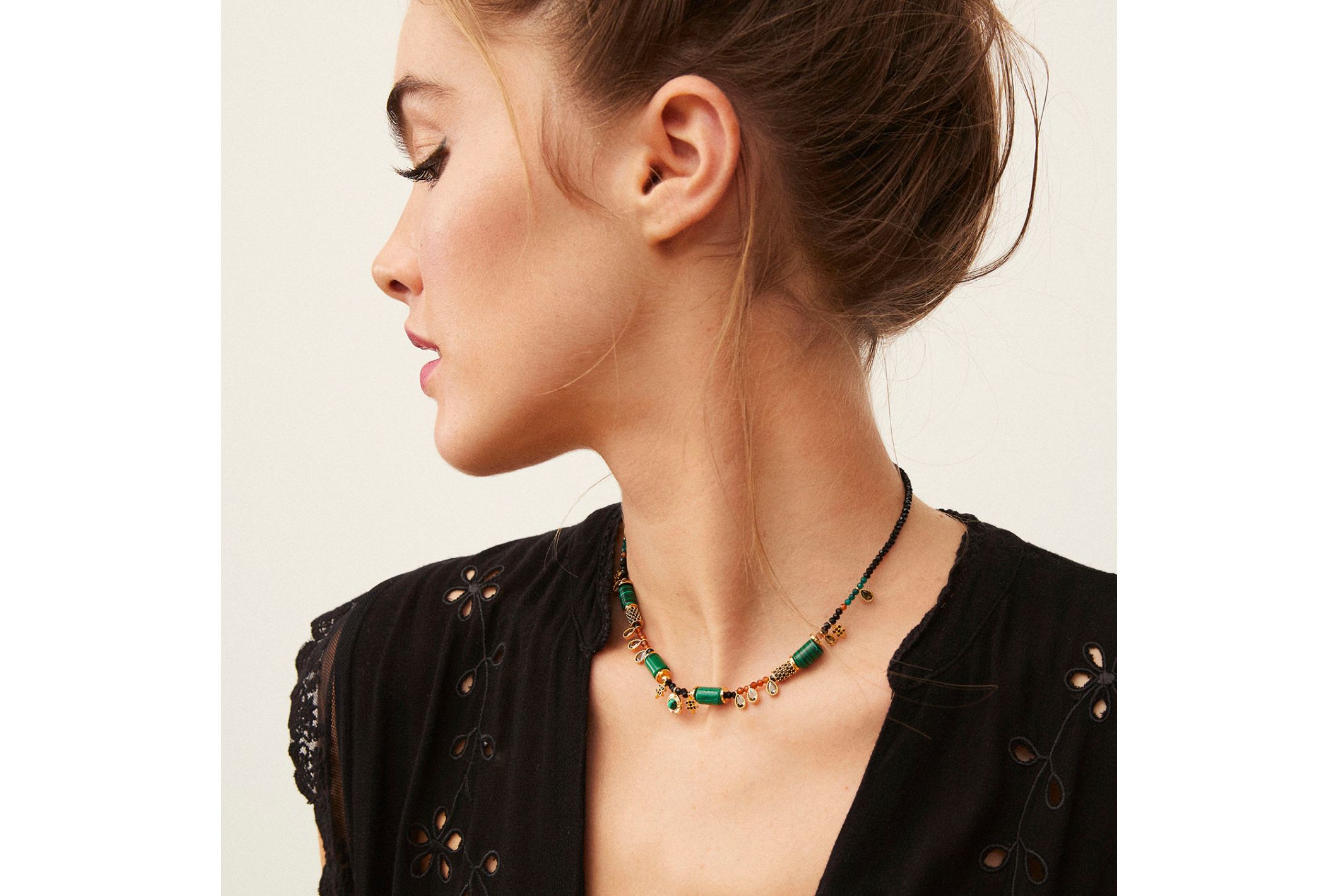 Hipanema Collier Sarcophage Noir