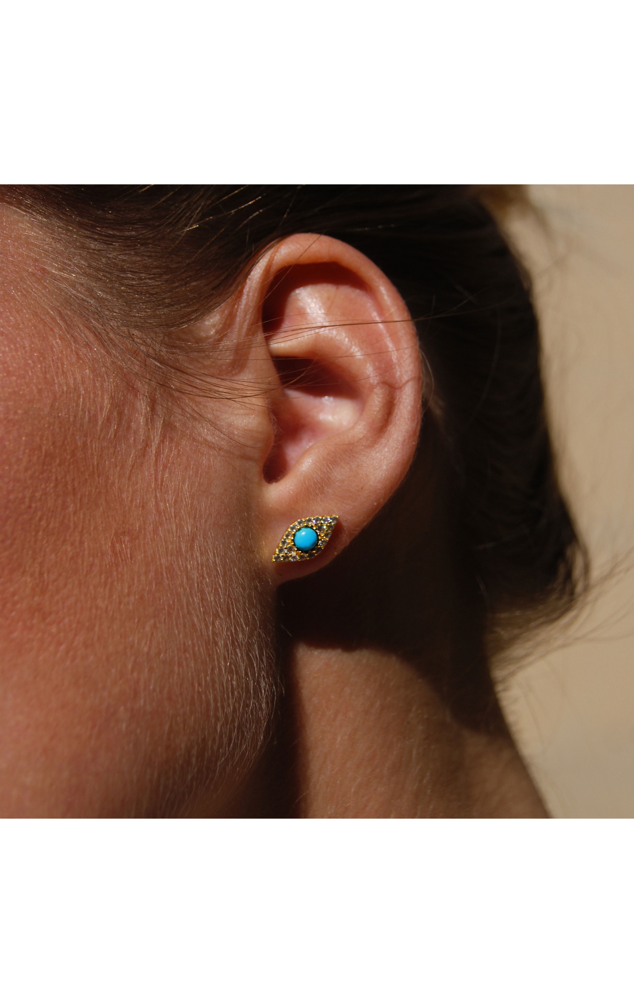 Earrings Rhodes Turquoise Blue Turquoise