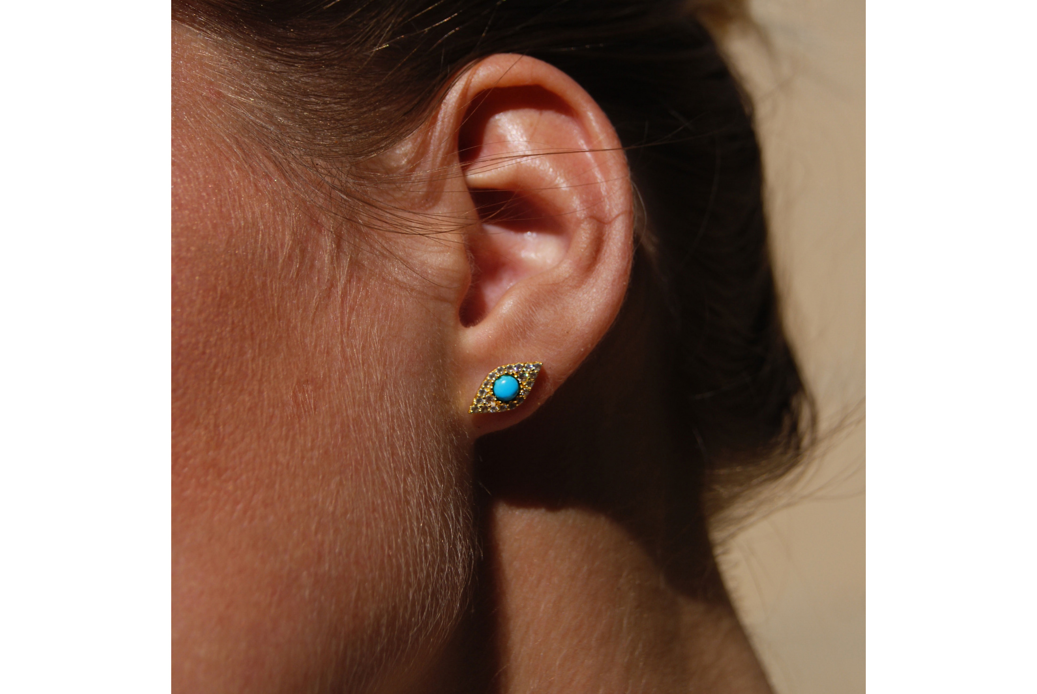 Hipanema Boucles d'oreilles Rhodes Bleu Turquoise