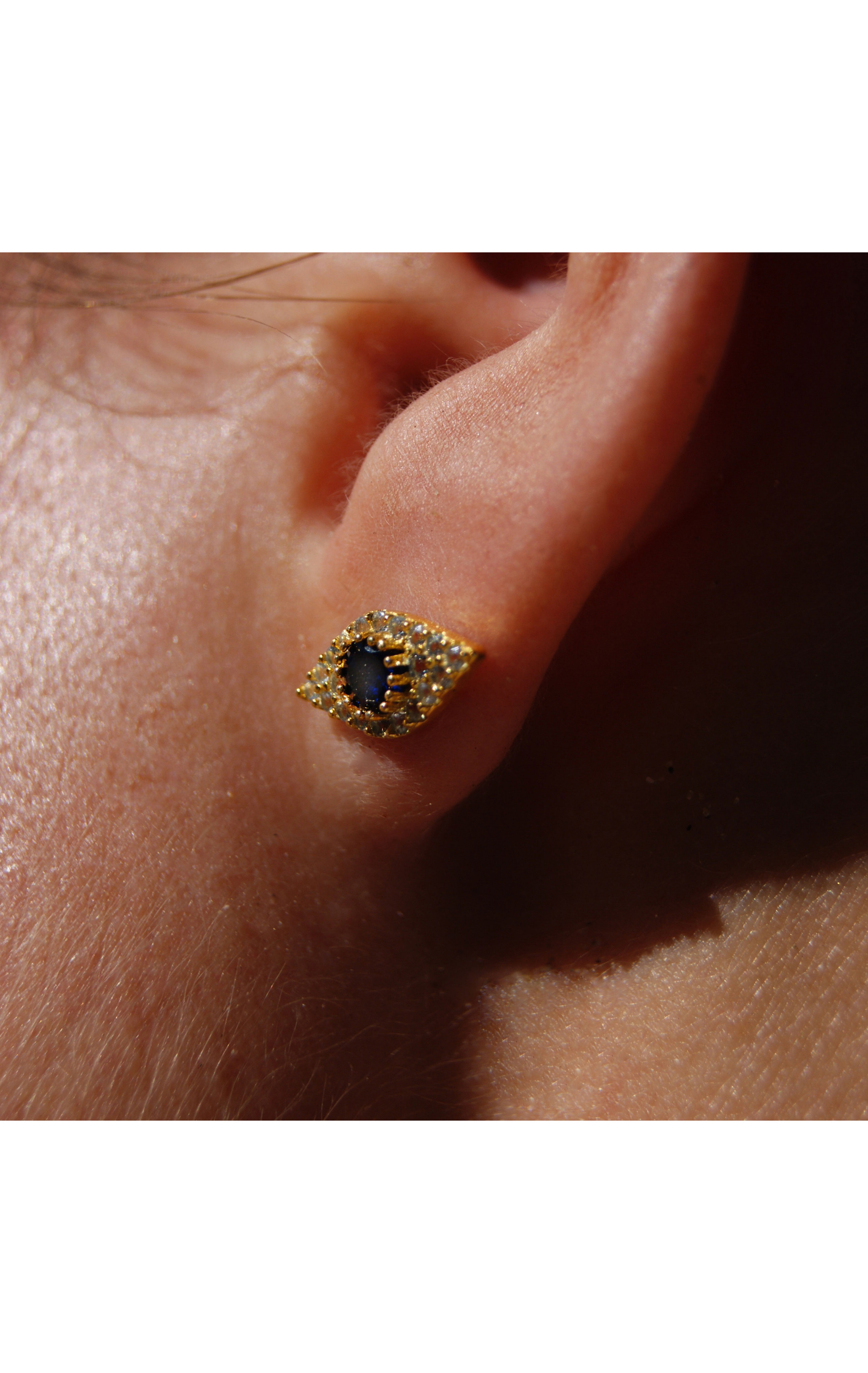 Earrings Rhodes Bleu Saphire