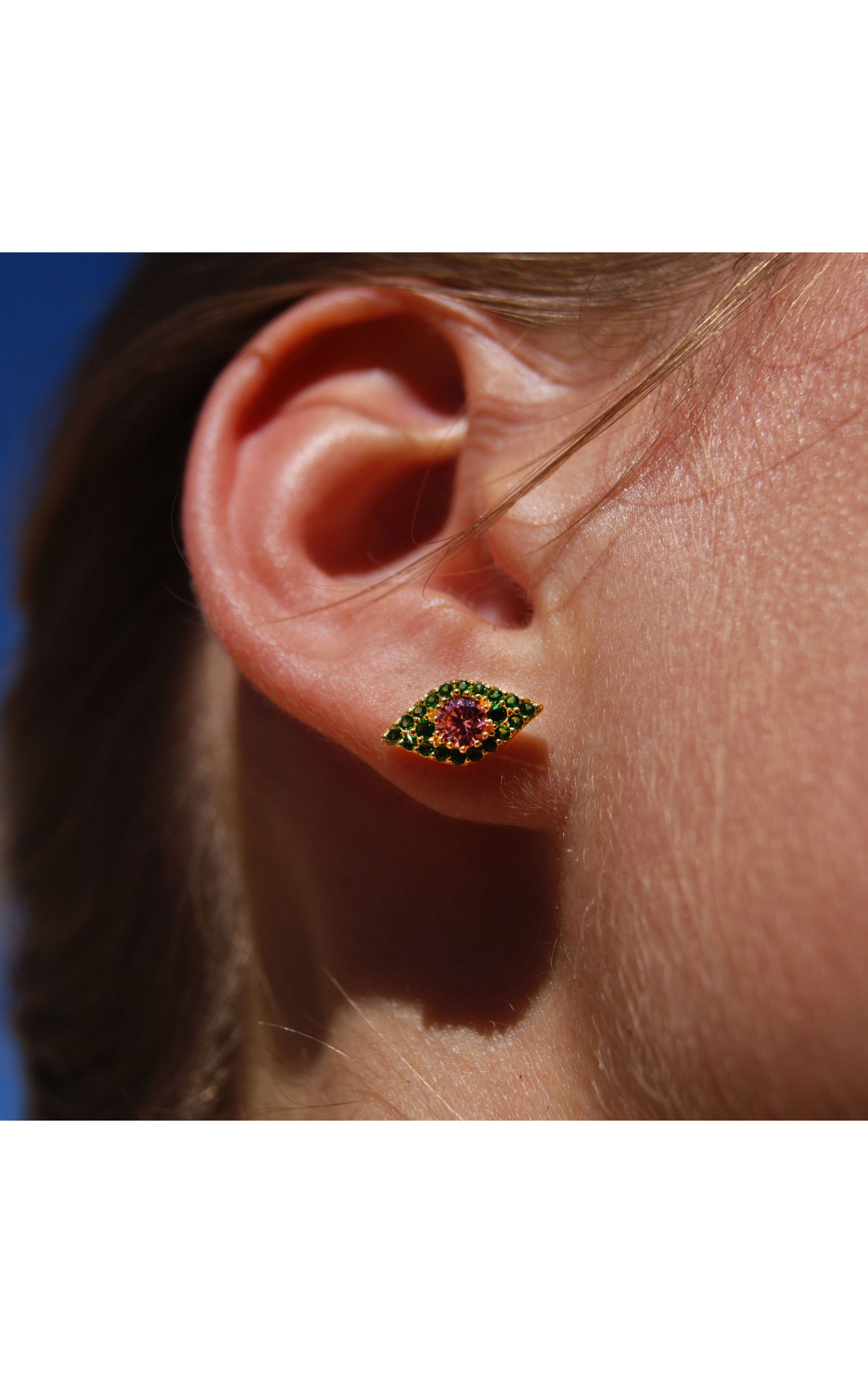 Boucles d'oreilles Rhodes Rose Rhodolite