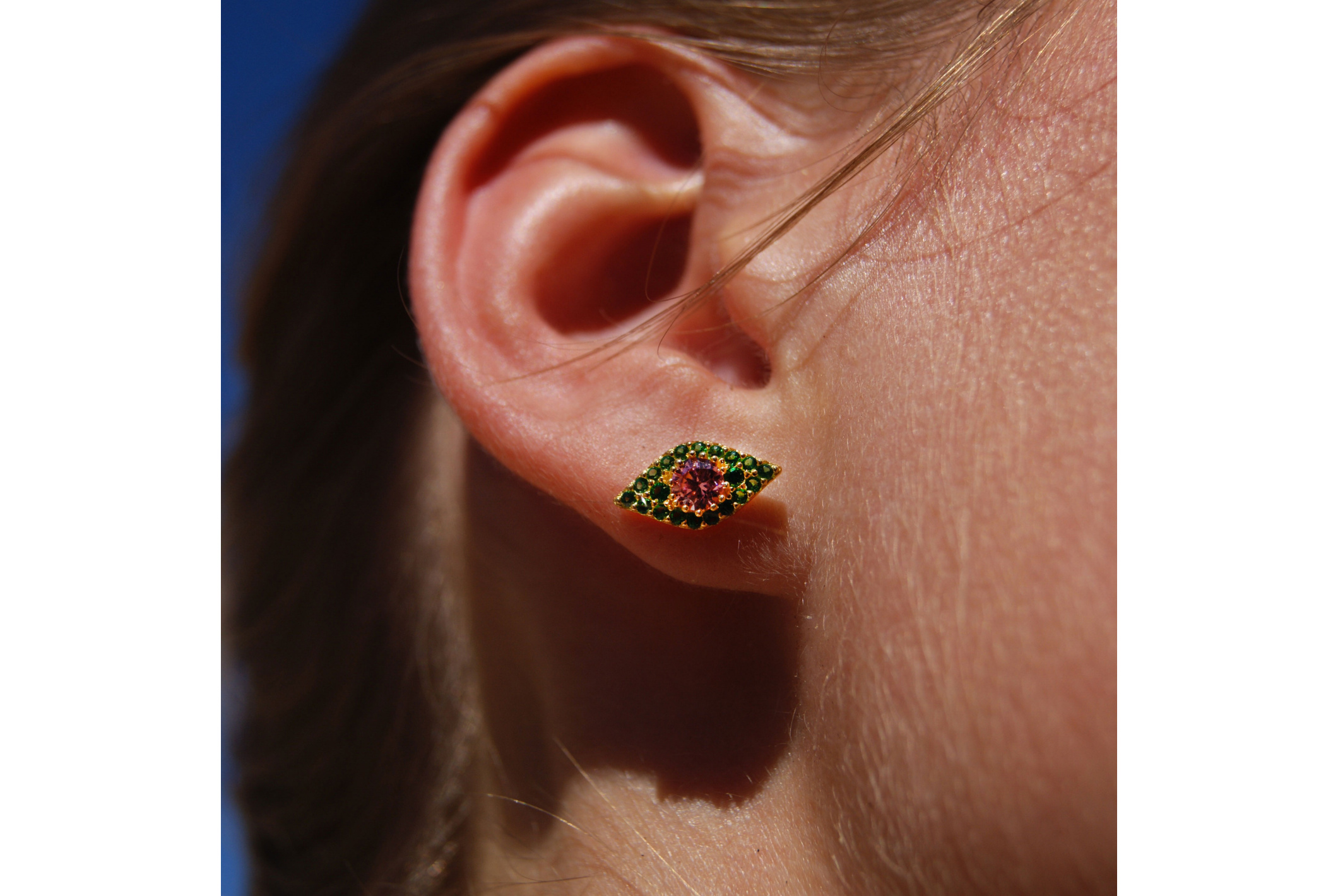 Hipanema Earring Rhodes Rose Rhodolite