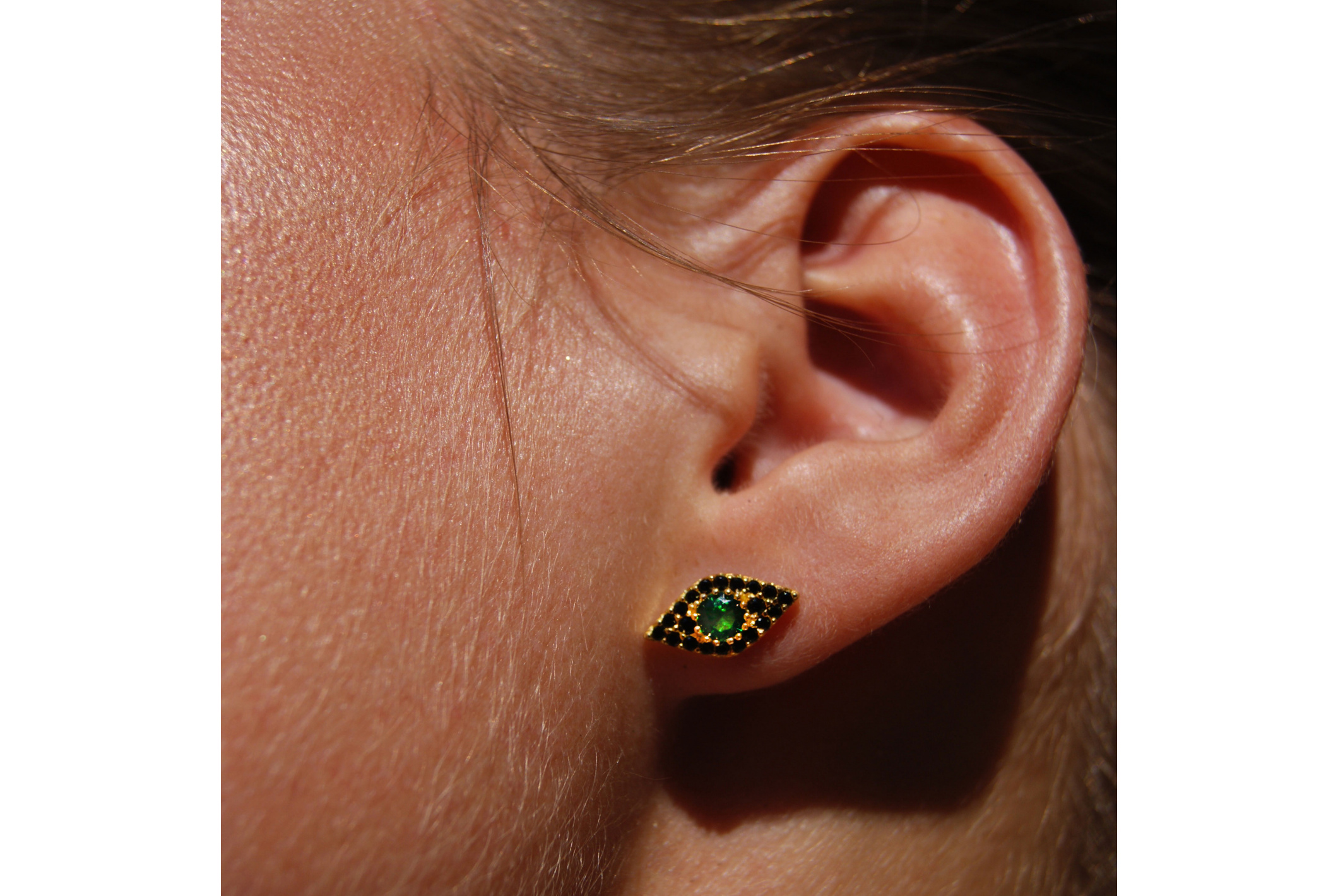 Hipanema Boucle d'oreille Rhodes Vert Emeraude