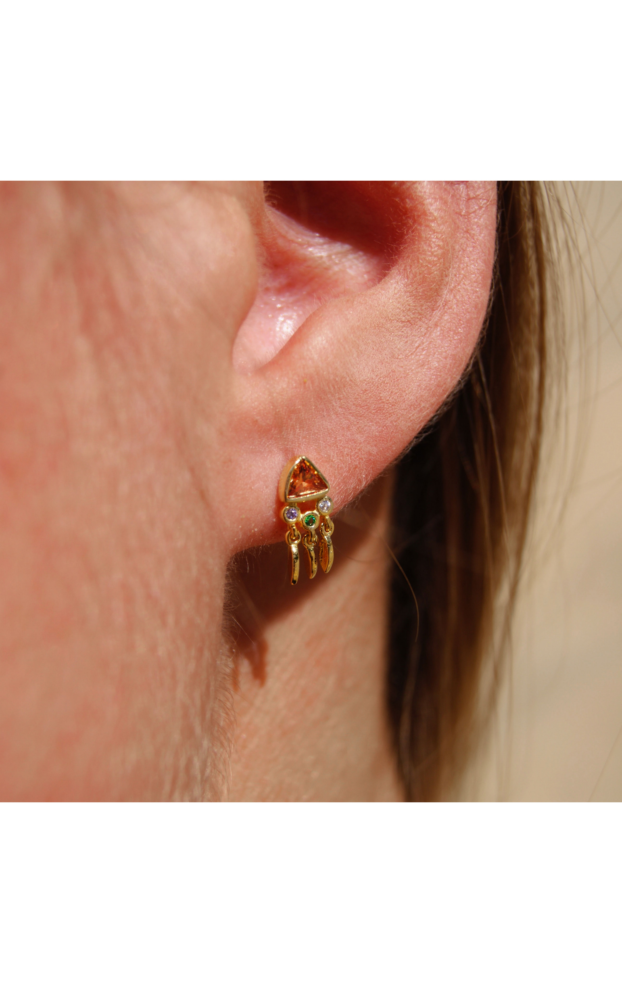 Earring Pyramid multi