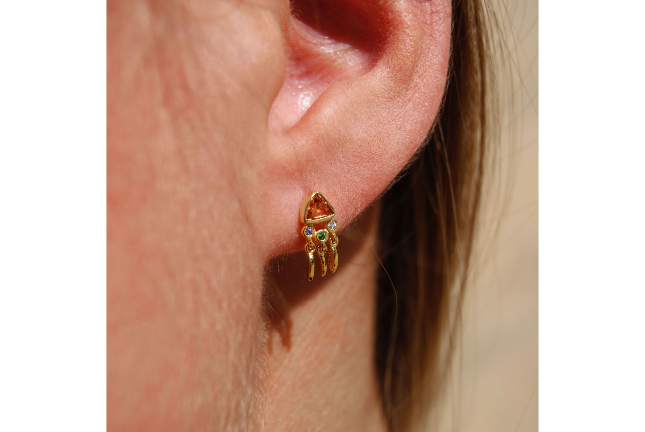 Hipanema Boucle d'oreille Pyramid Multicolore