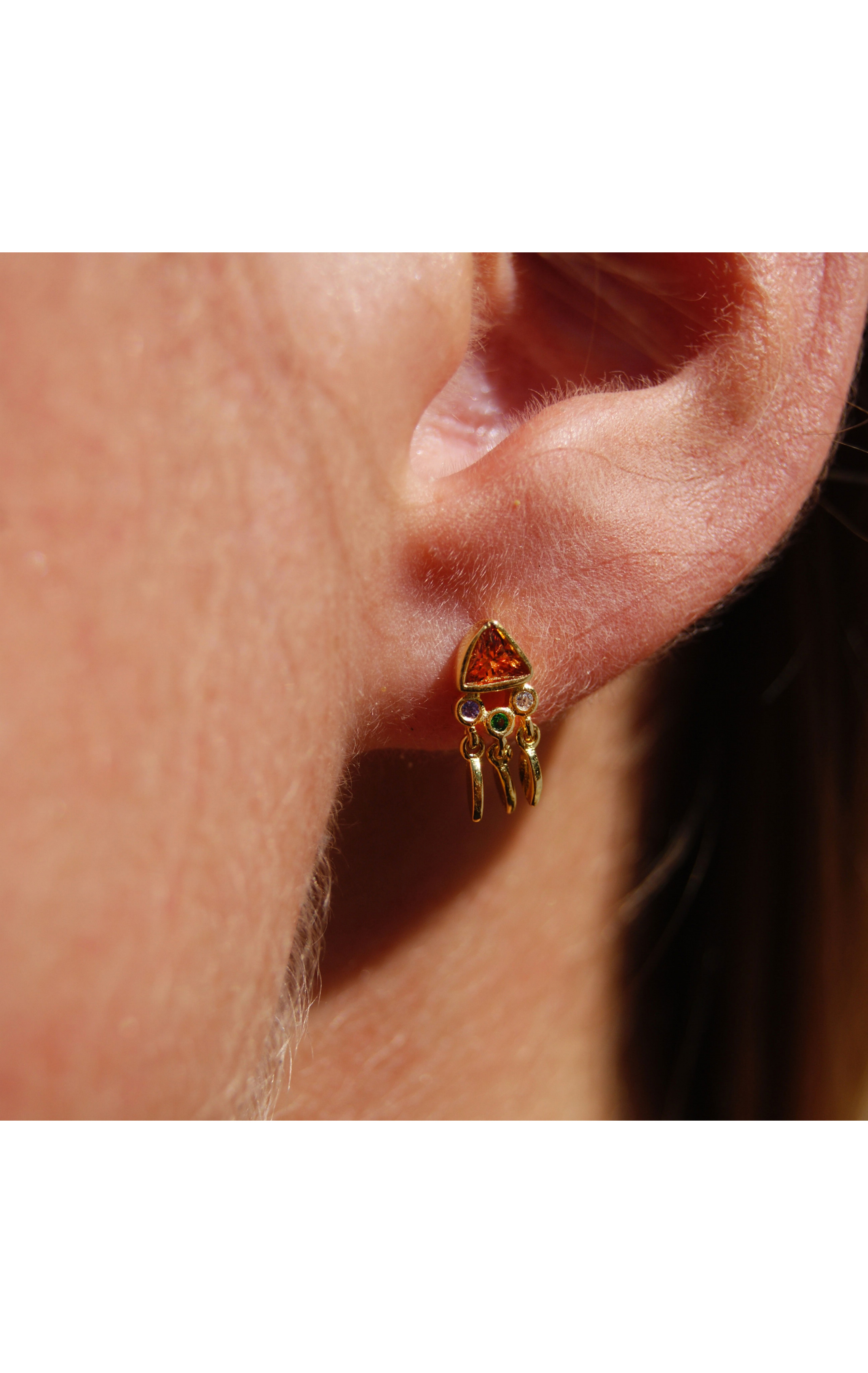 Earring Pyramid multi