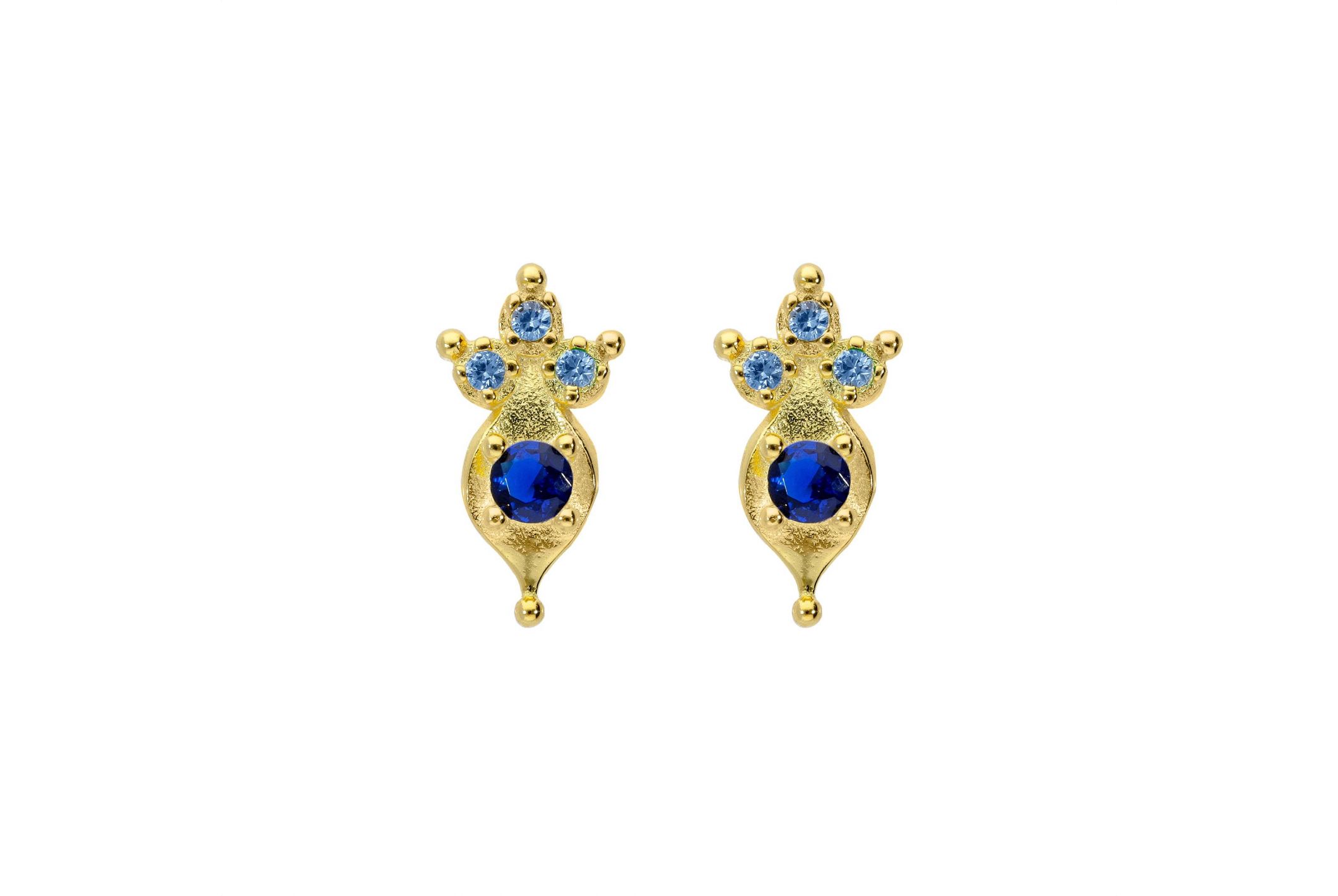 Hipanema Earrings Ikaria Blue Saphir Bleu Saphire
