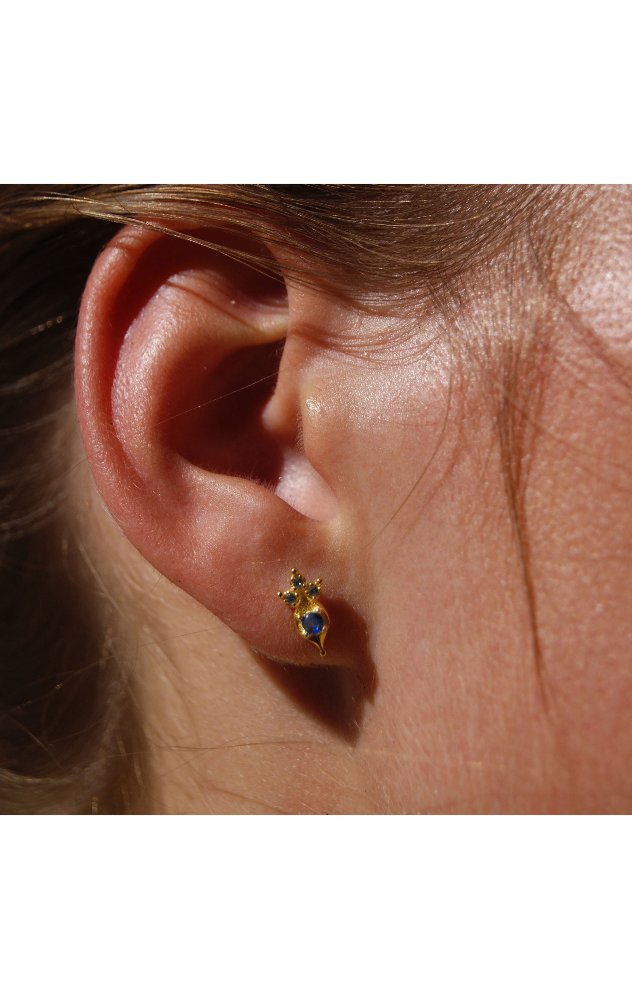 Boucles d'oreilles Ikaria Bleu Saphire