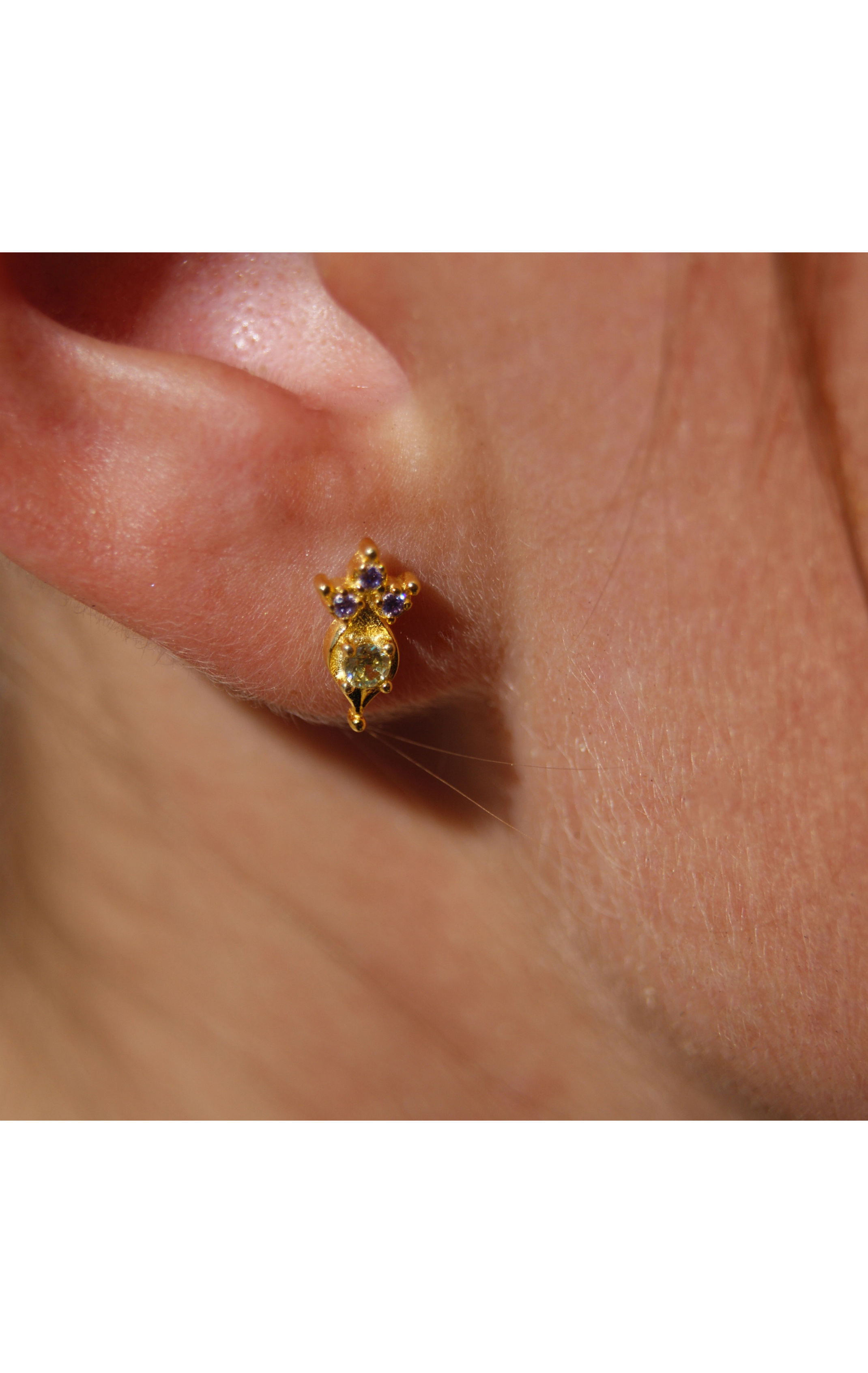 Earrings Ikaria Jaune Peridot