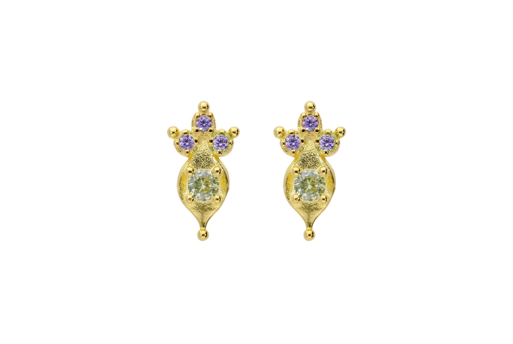Hipanema Boucles d'oreilles Ikaria Jaune Peridot