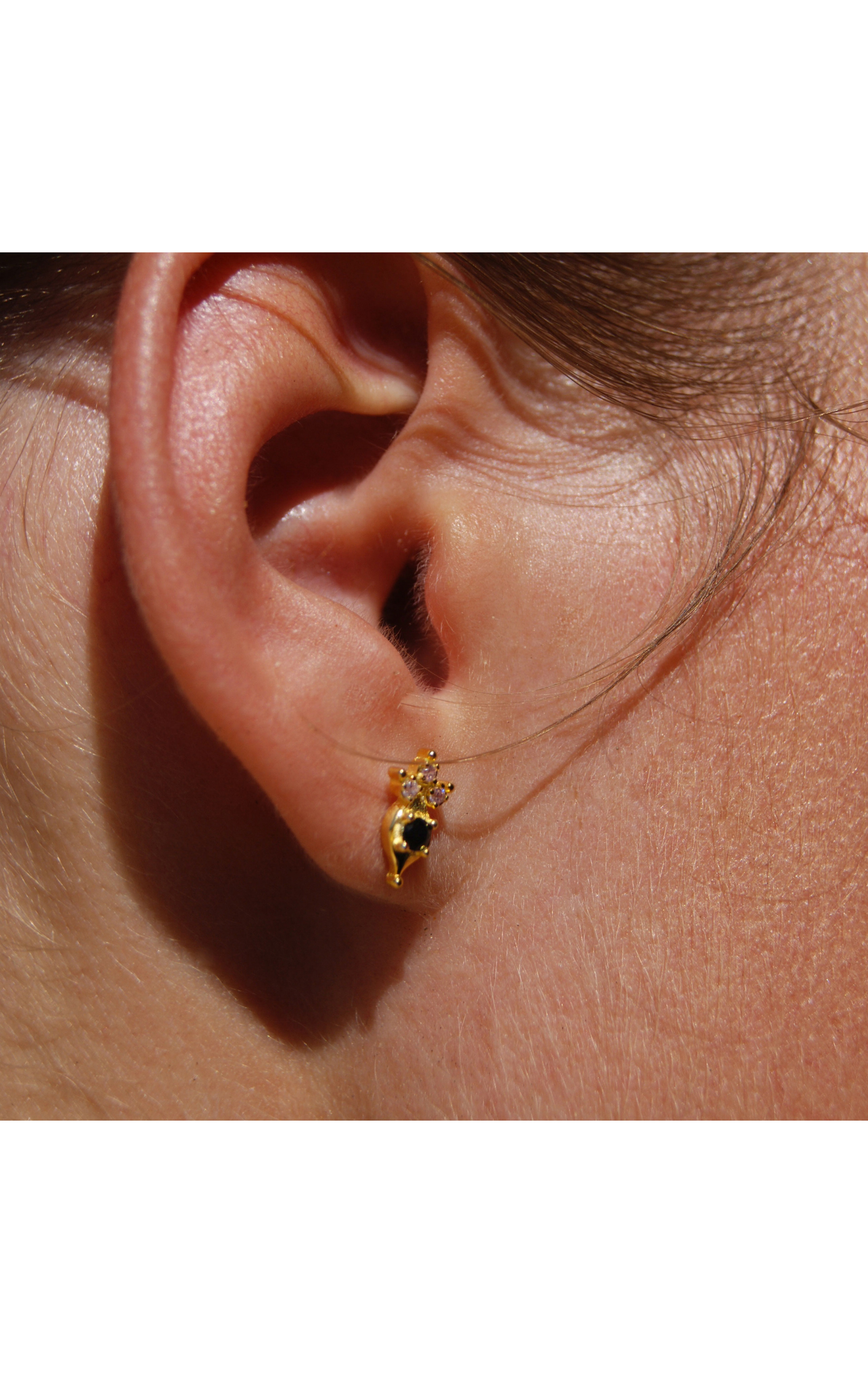 Earrings Ikaria Black Black