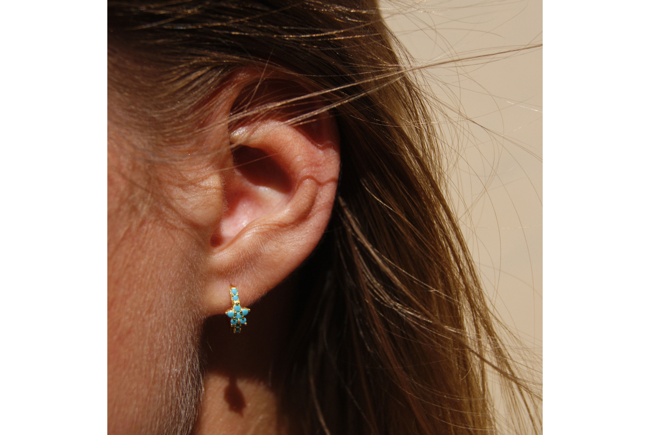 Hipanema Earring Koki Turquoise Blue Turquoise