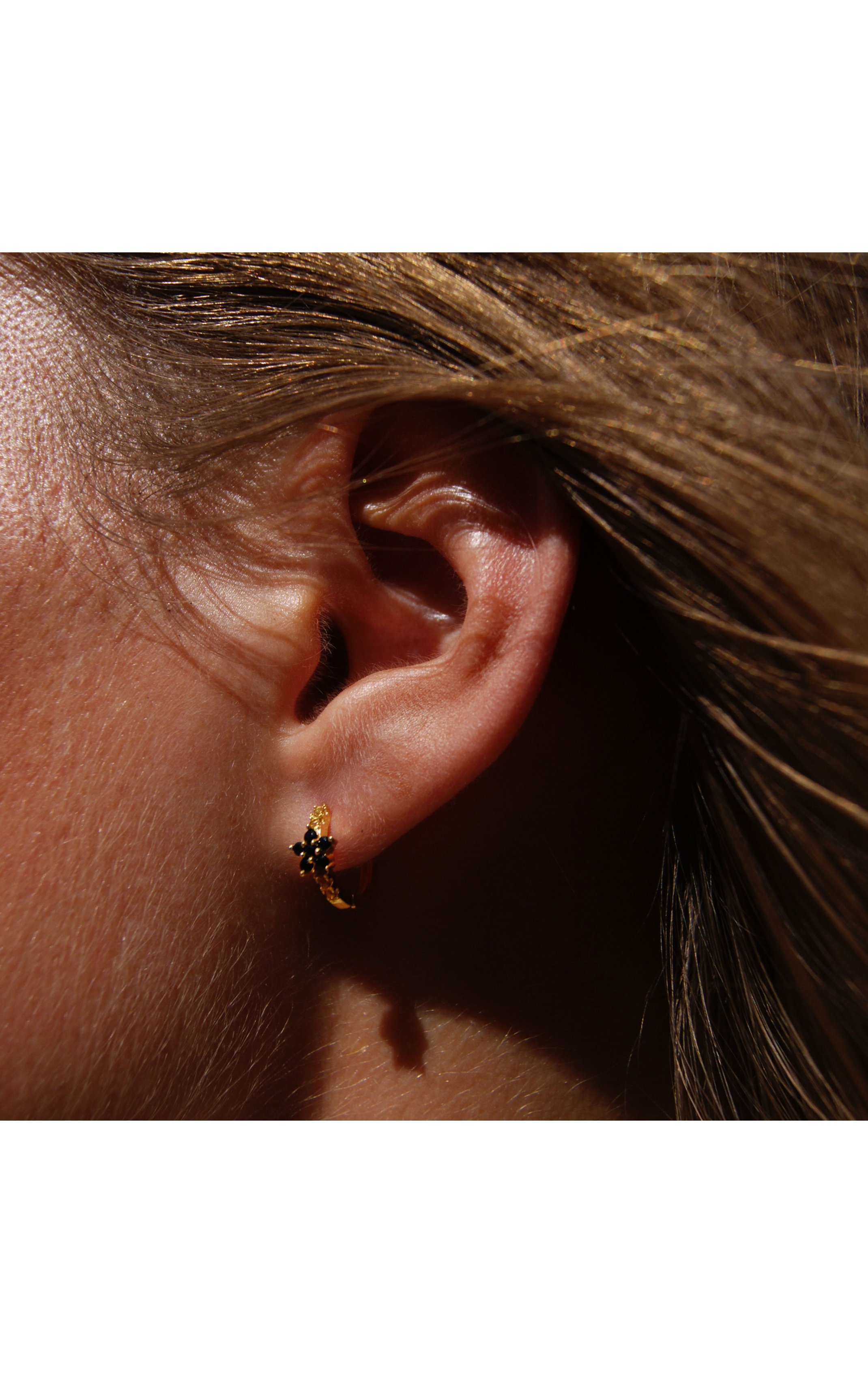 Boucle d'oreille Koki Noir