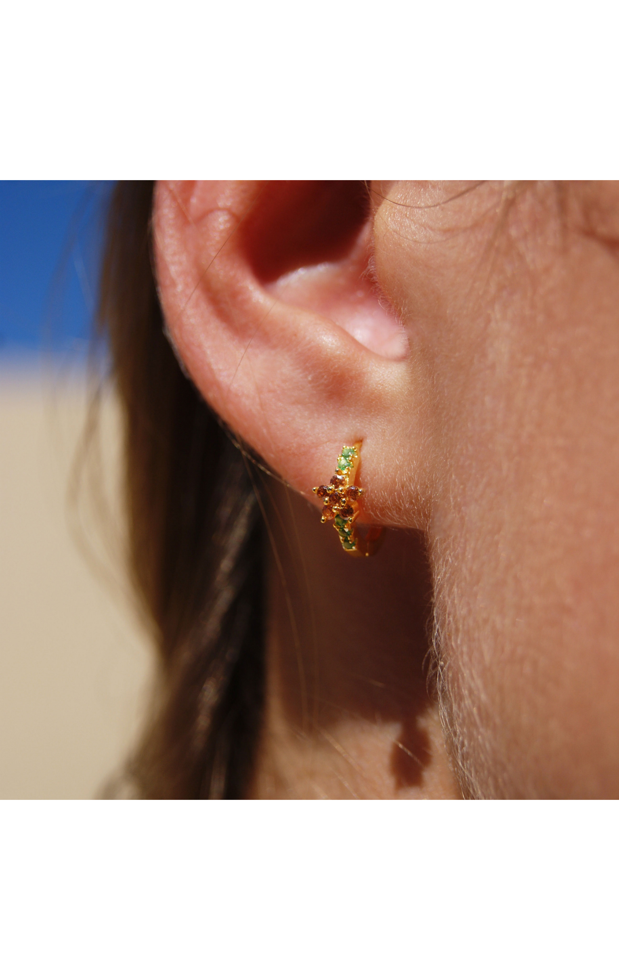 Boucle d'oreille Koki Orange Champagne
