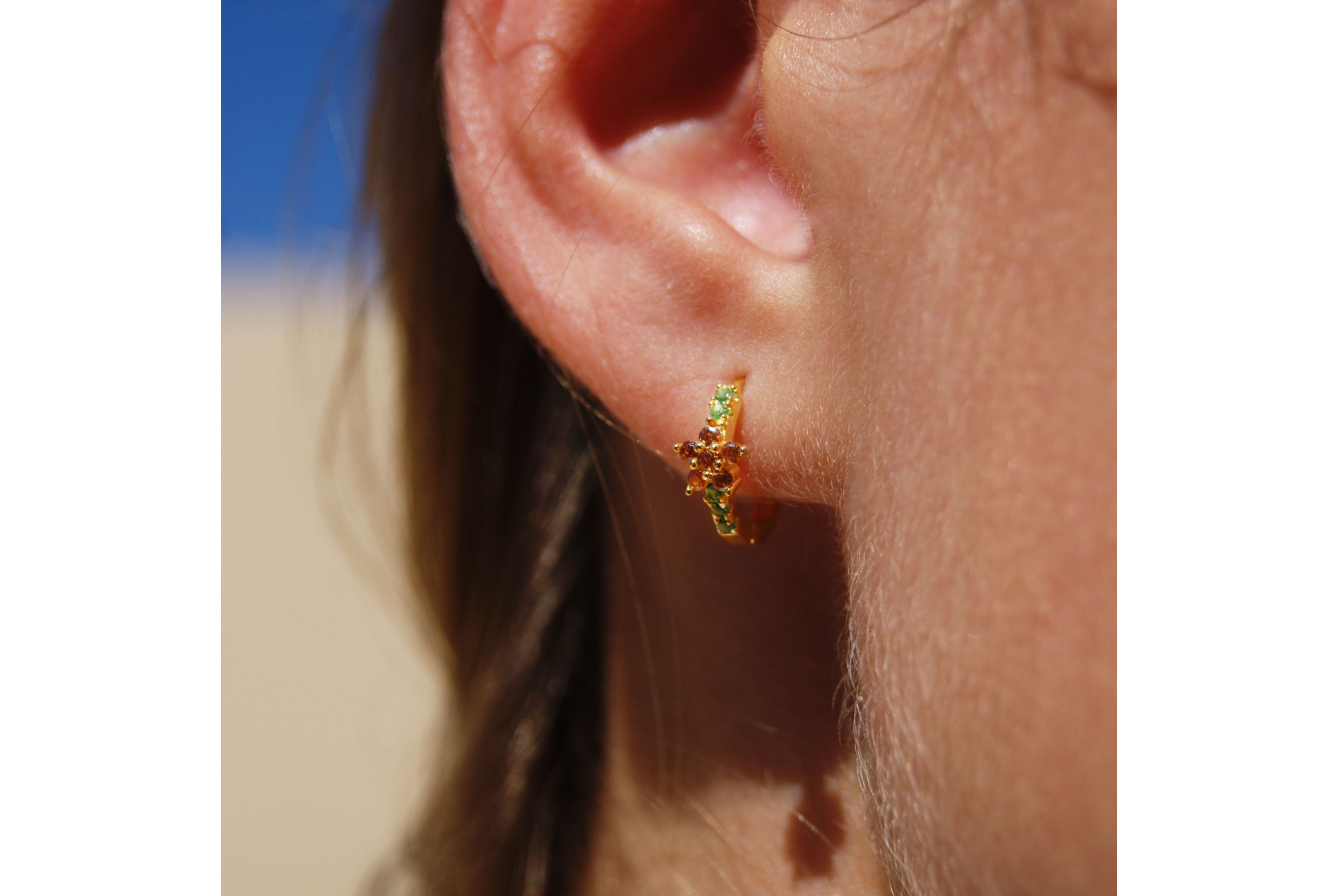 Hipanema Boucles d'oreilles Koki Orange Champagne