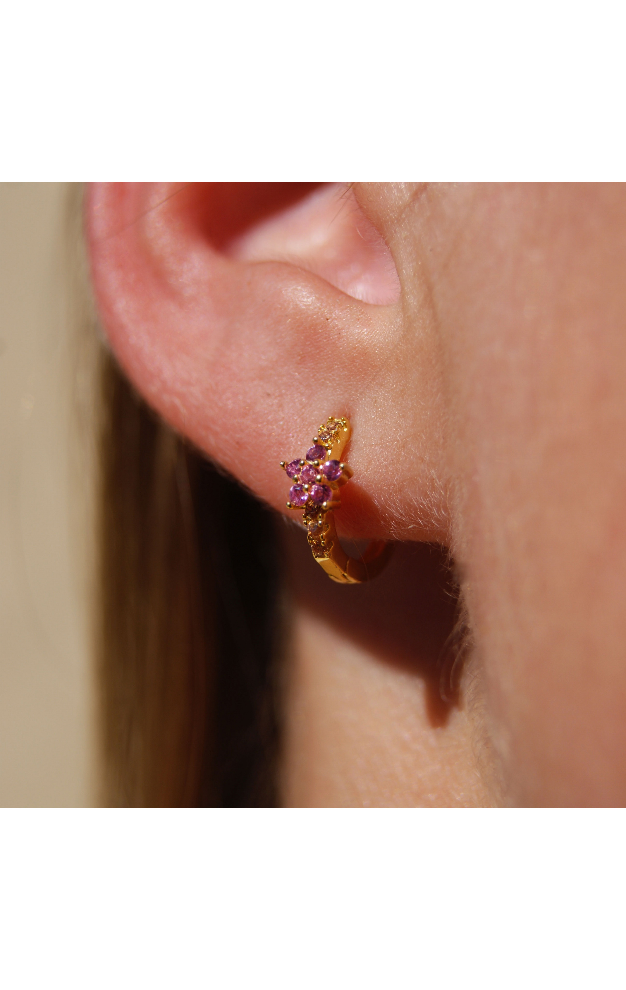 Boucle d'oreille Koki Rose