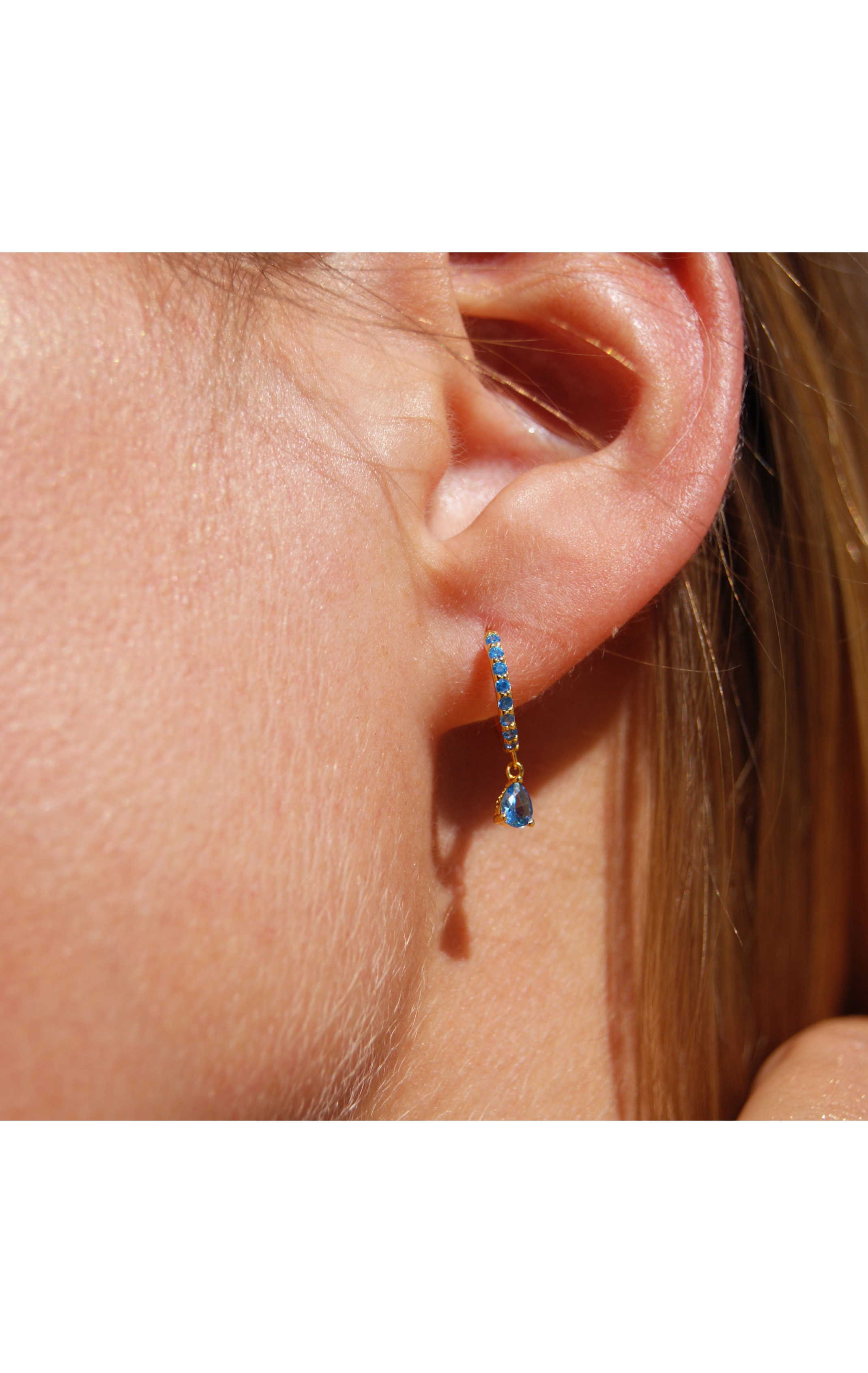 Earrings Droppy Turquoise