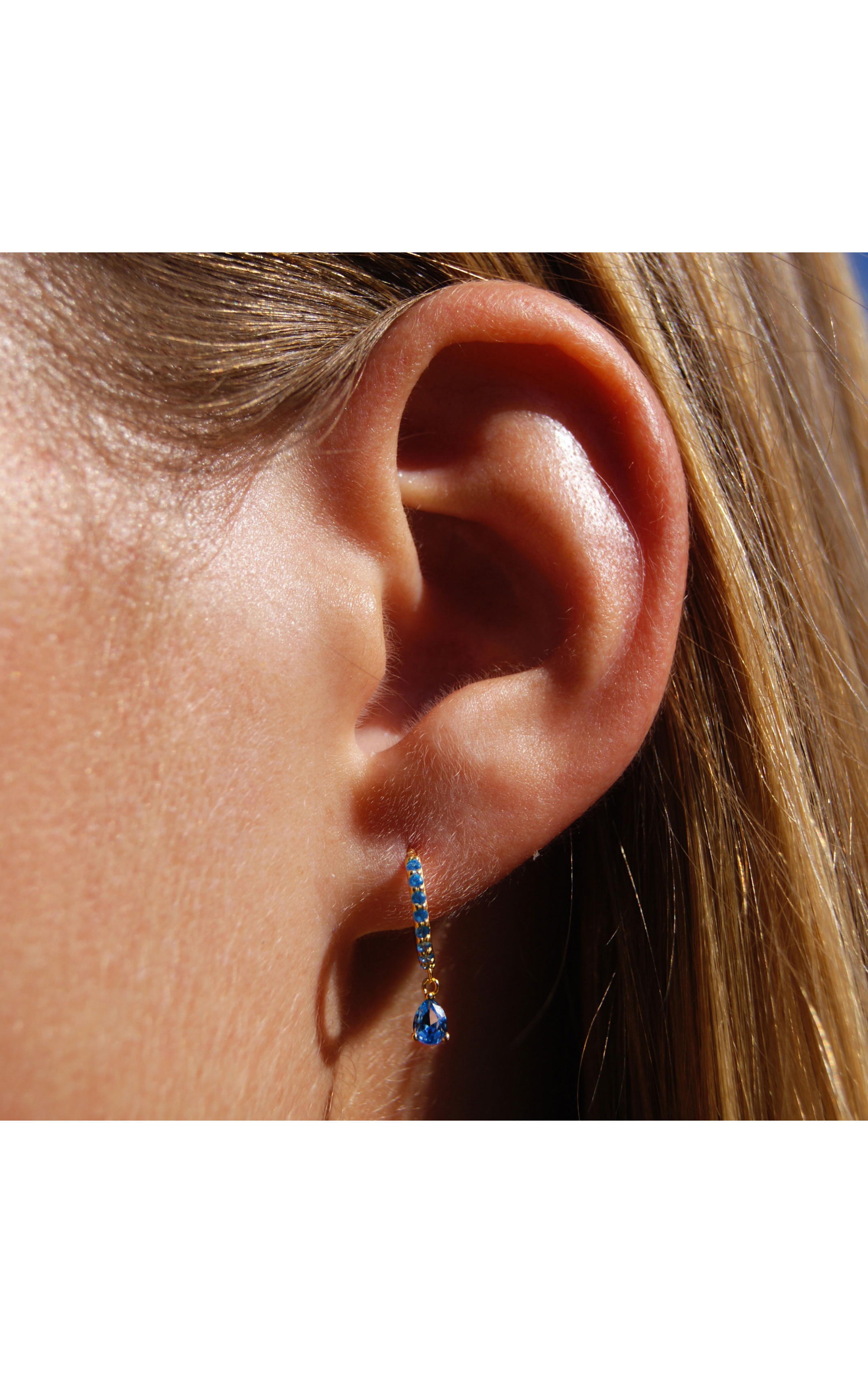 Boucles d'oreilles Droppy Bleu Turquoise