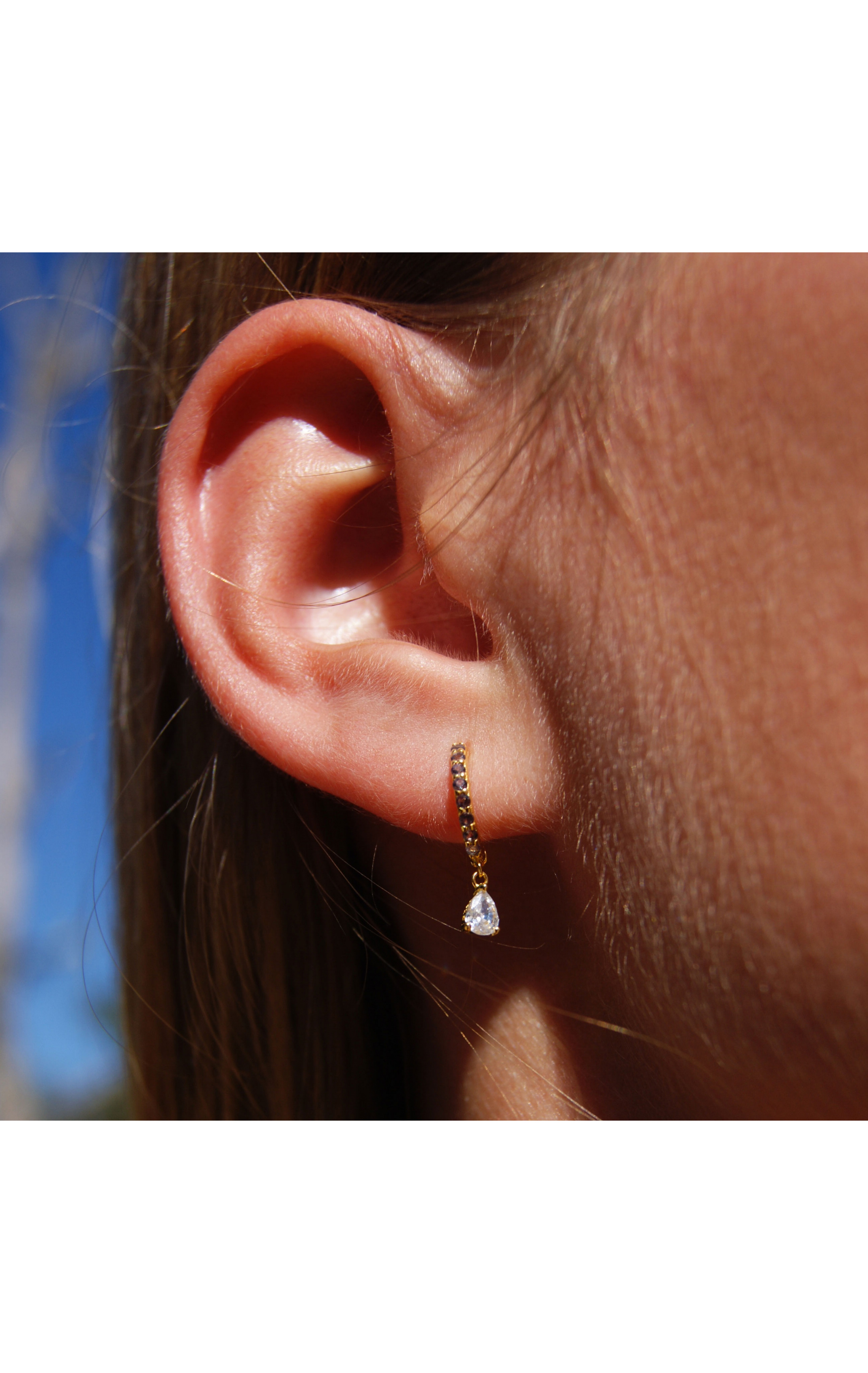 Boucles d'oreilles Droppy Diamant