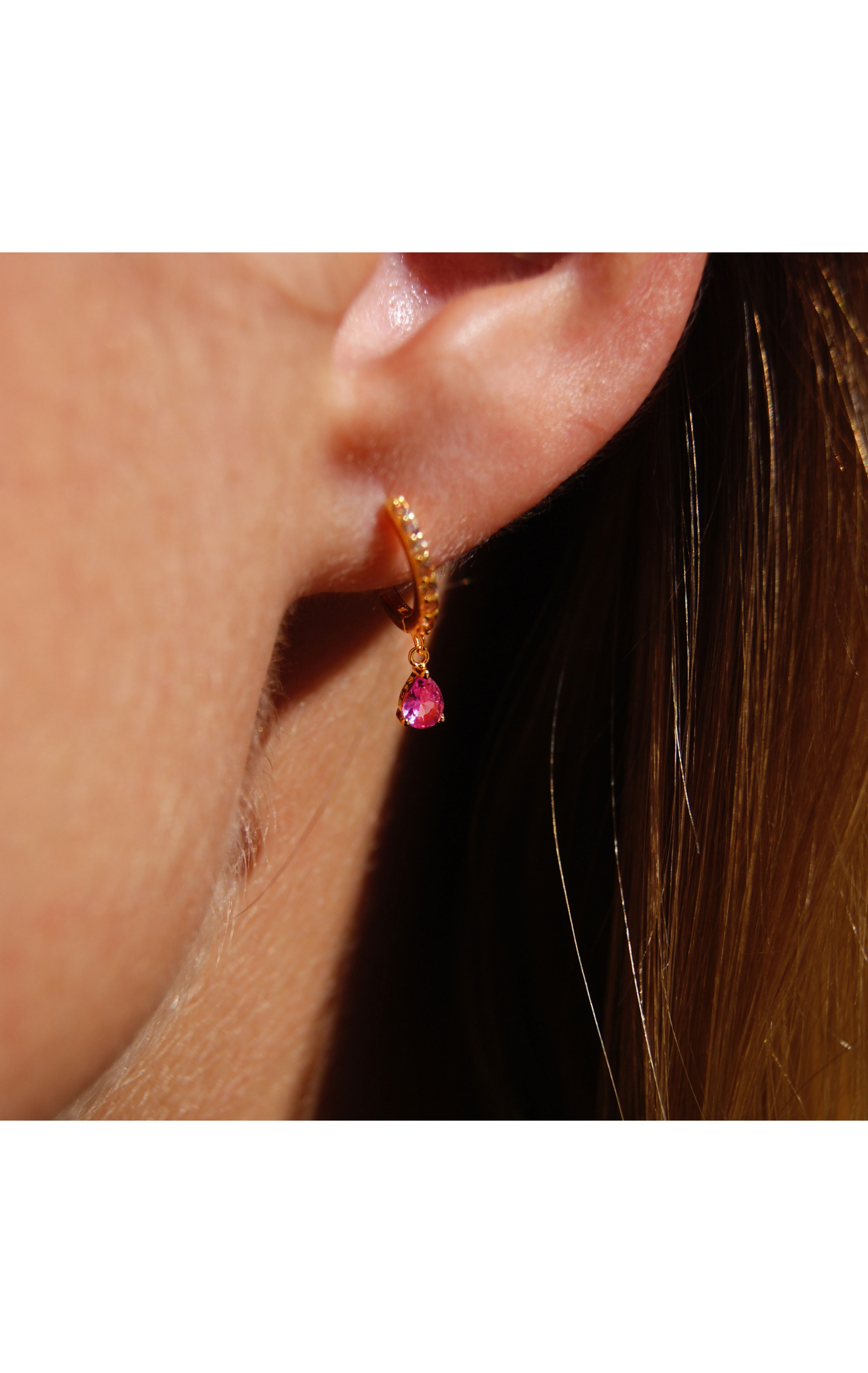 Earrings Droppy Pink