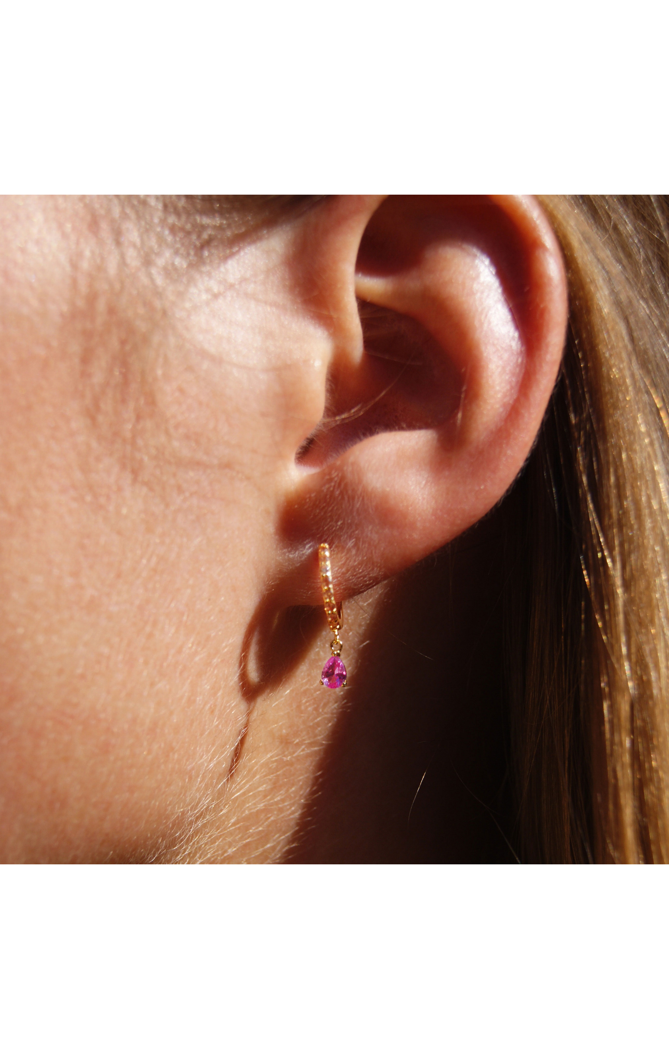 Earrings Droppy Pink Pink