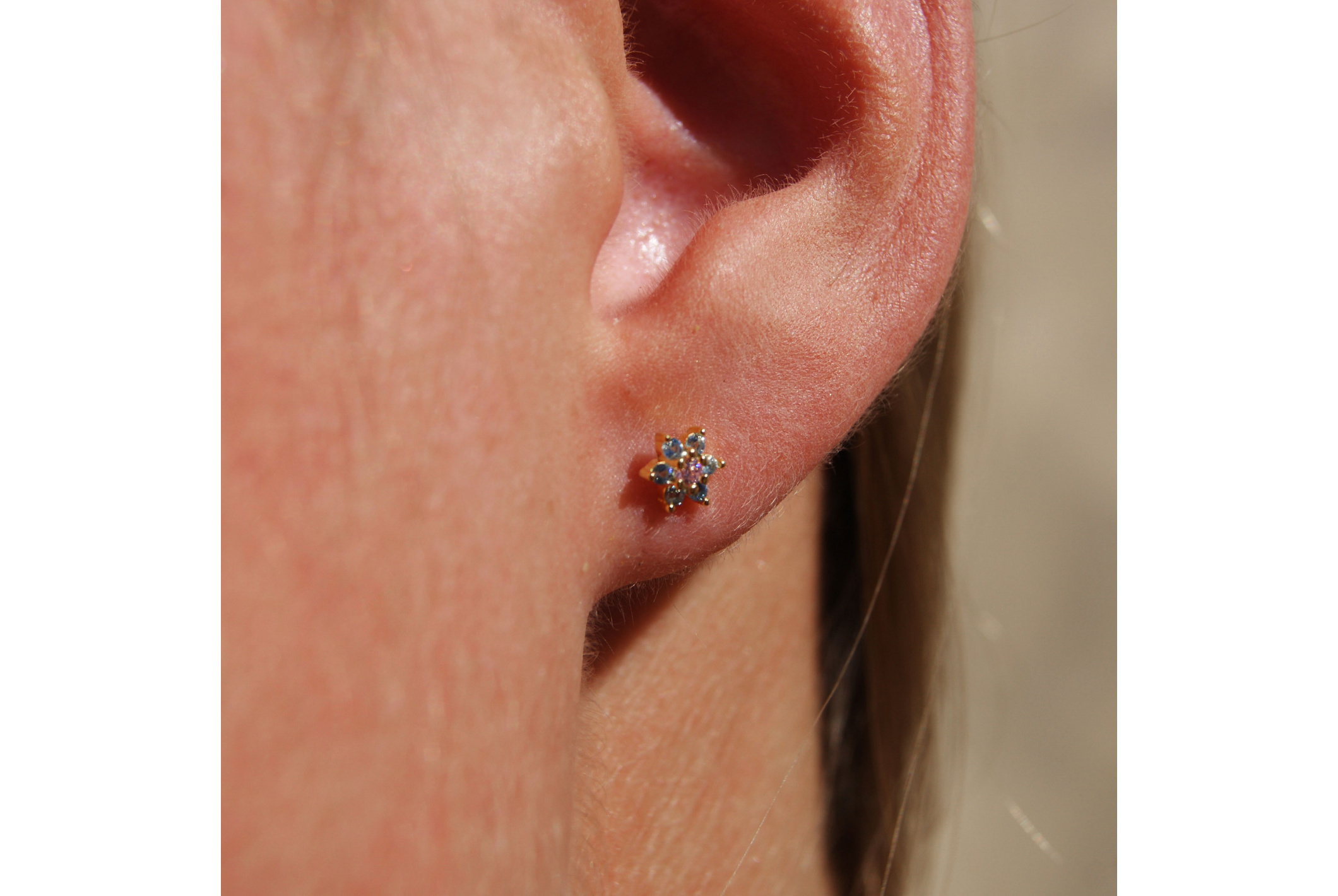 Hipanema Boucles d'oreilles Anafi Bleu Topaze