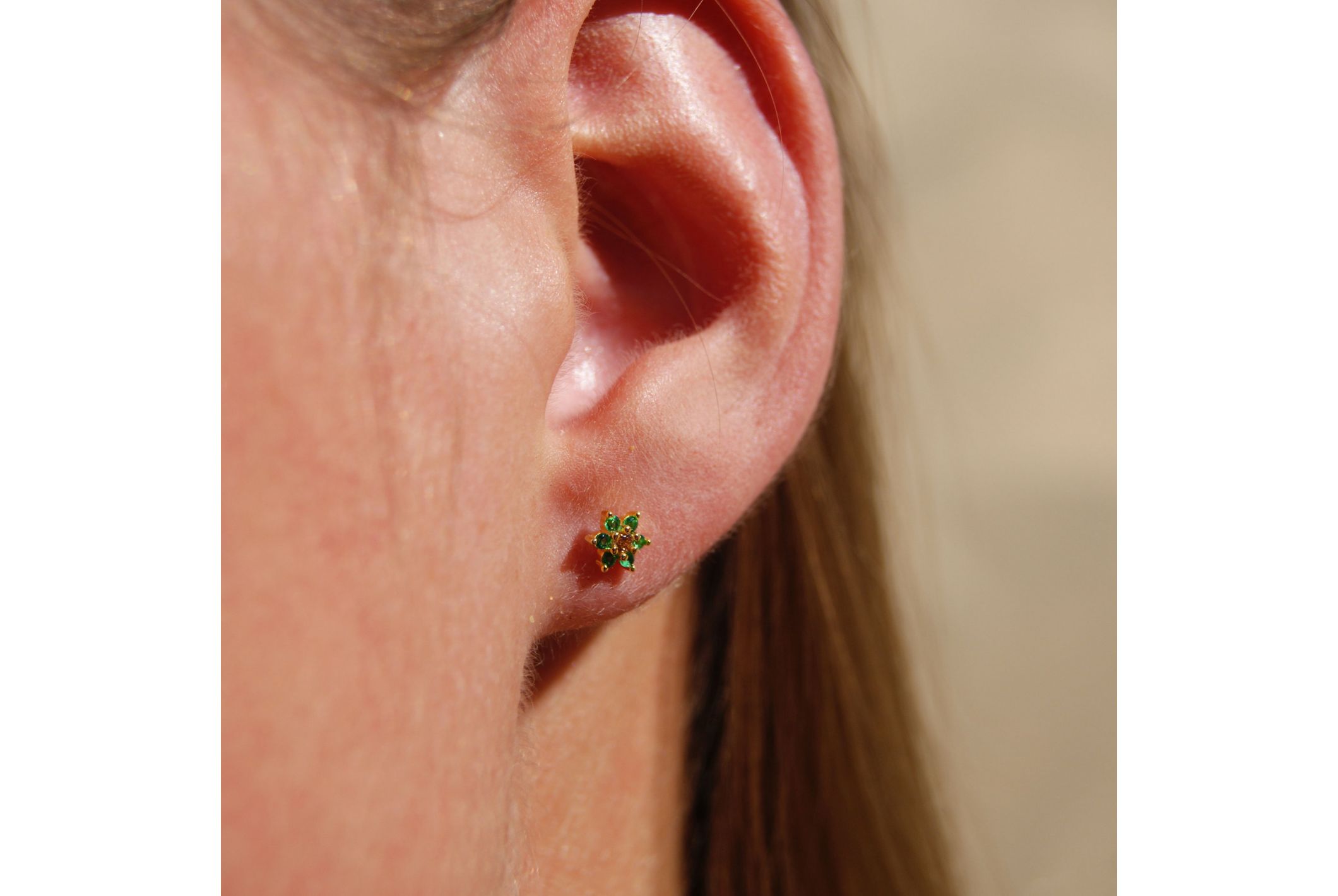 Hipanema Earrings Anafi Green Emerald emeraude