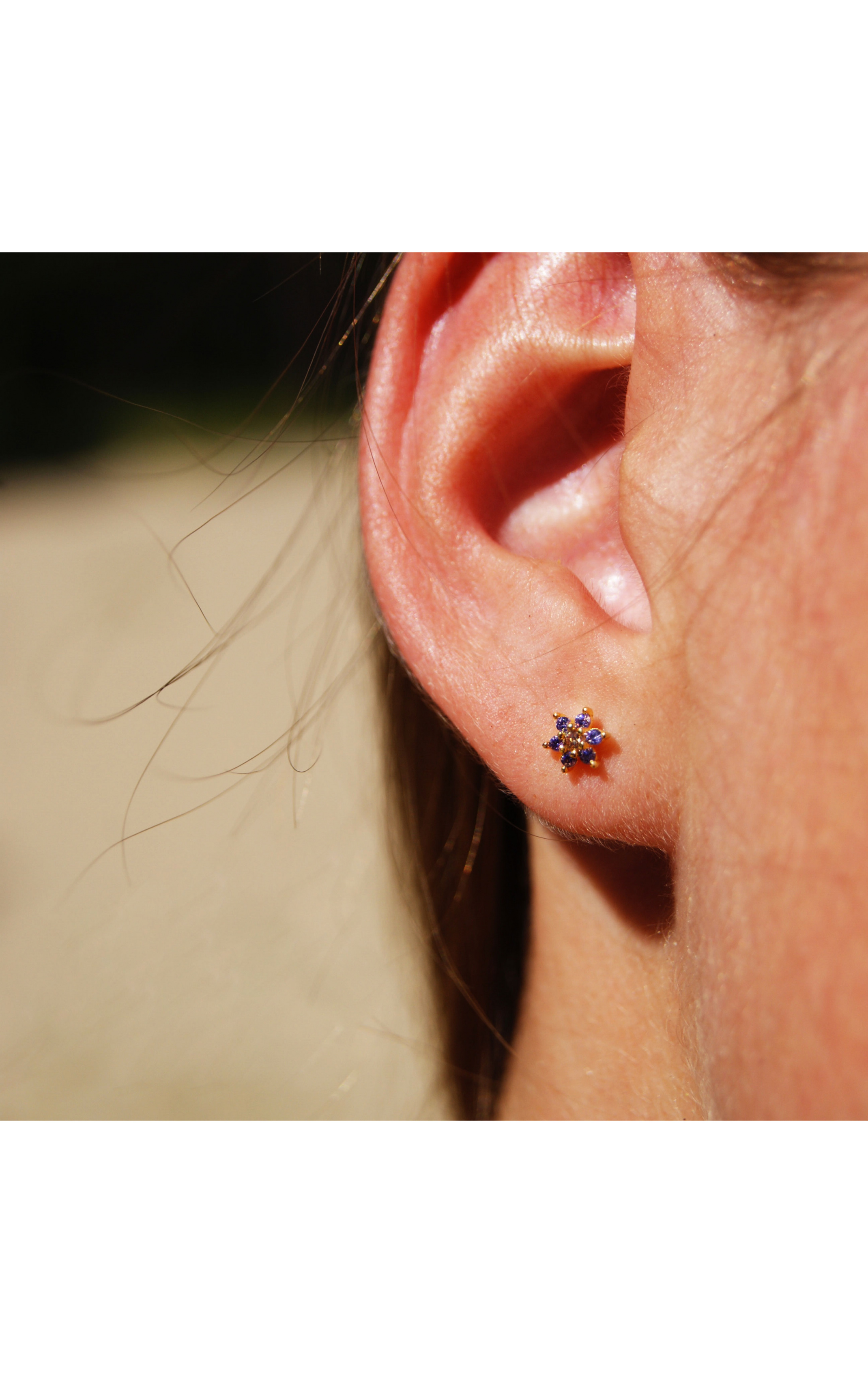Earrings Anafi Violet Amethyste