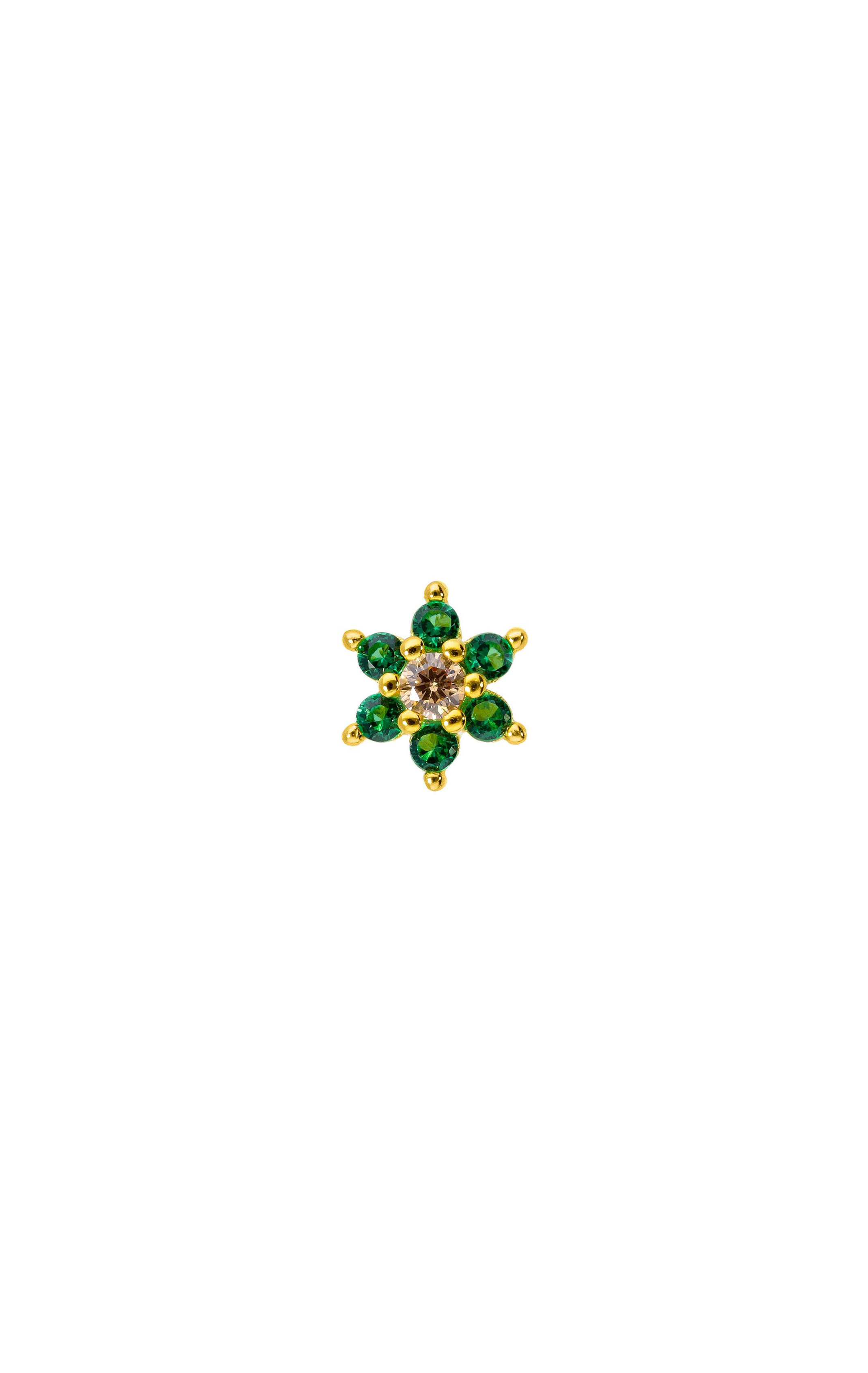 Boucles d'oreilles Anafi Vert Emeraude
