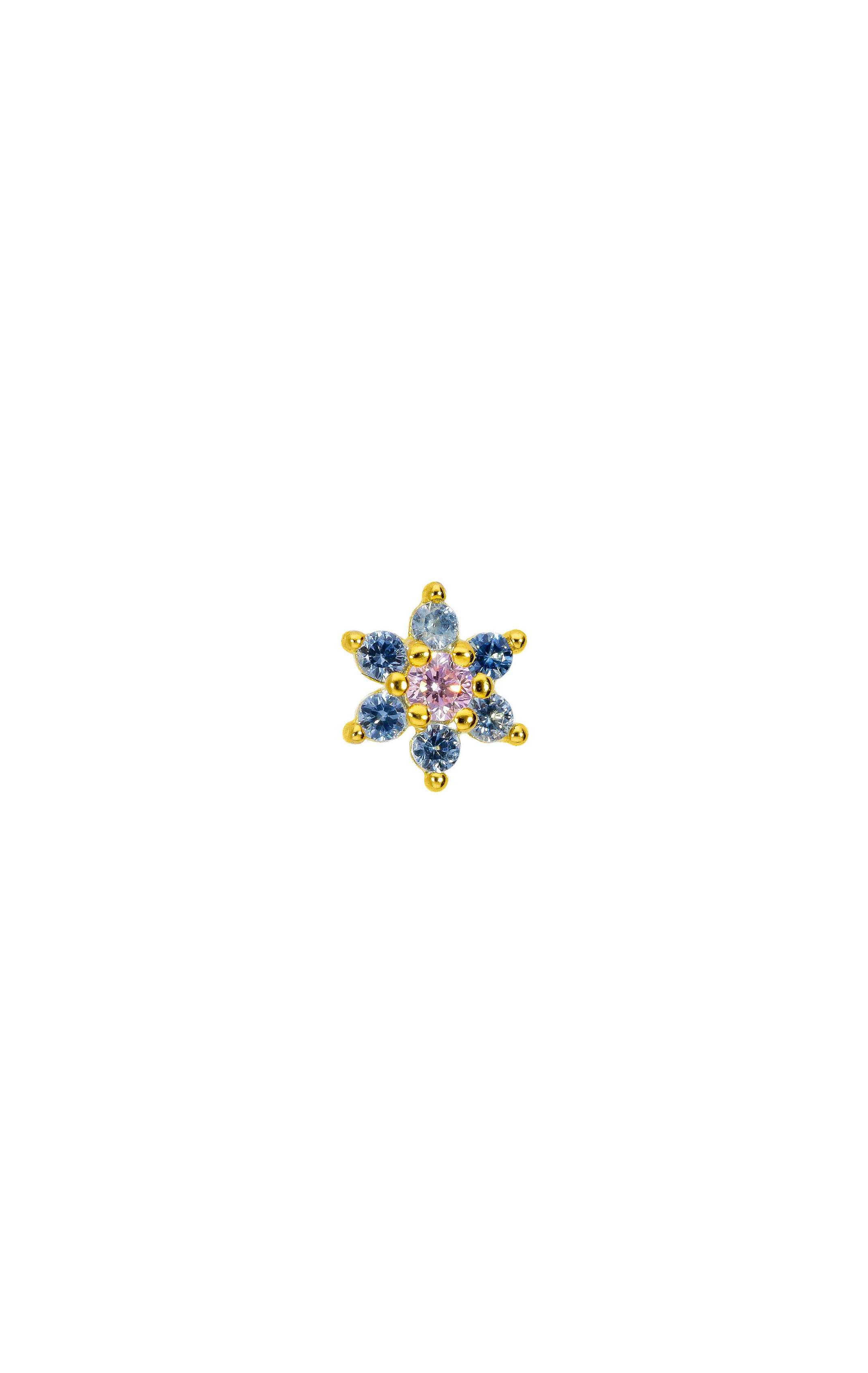 Boucle d'oreille Anafi Bleu Topaze