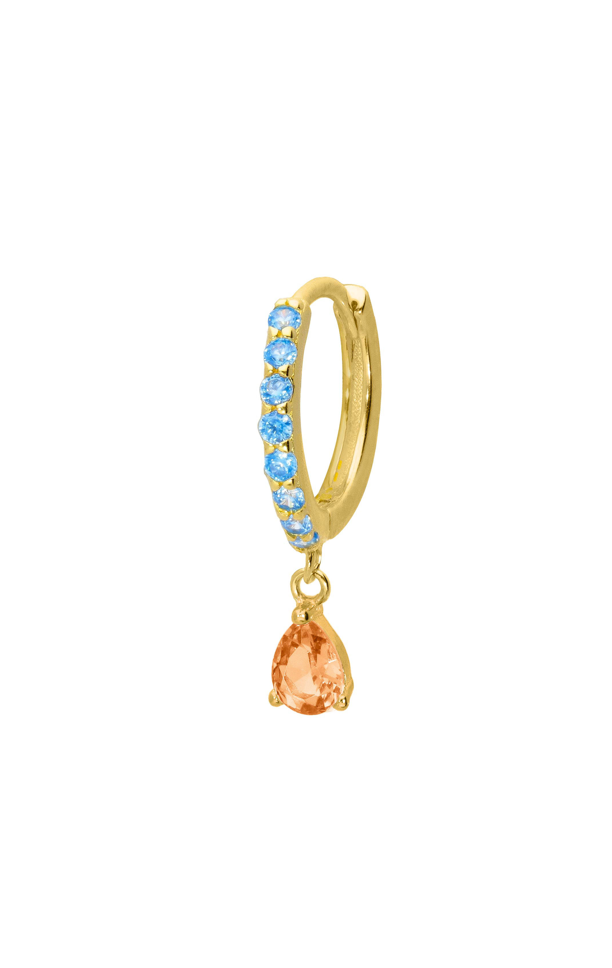 Earring Droppy Orange Champagne