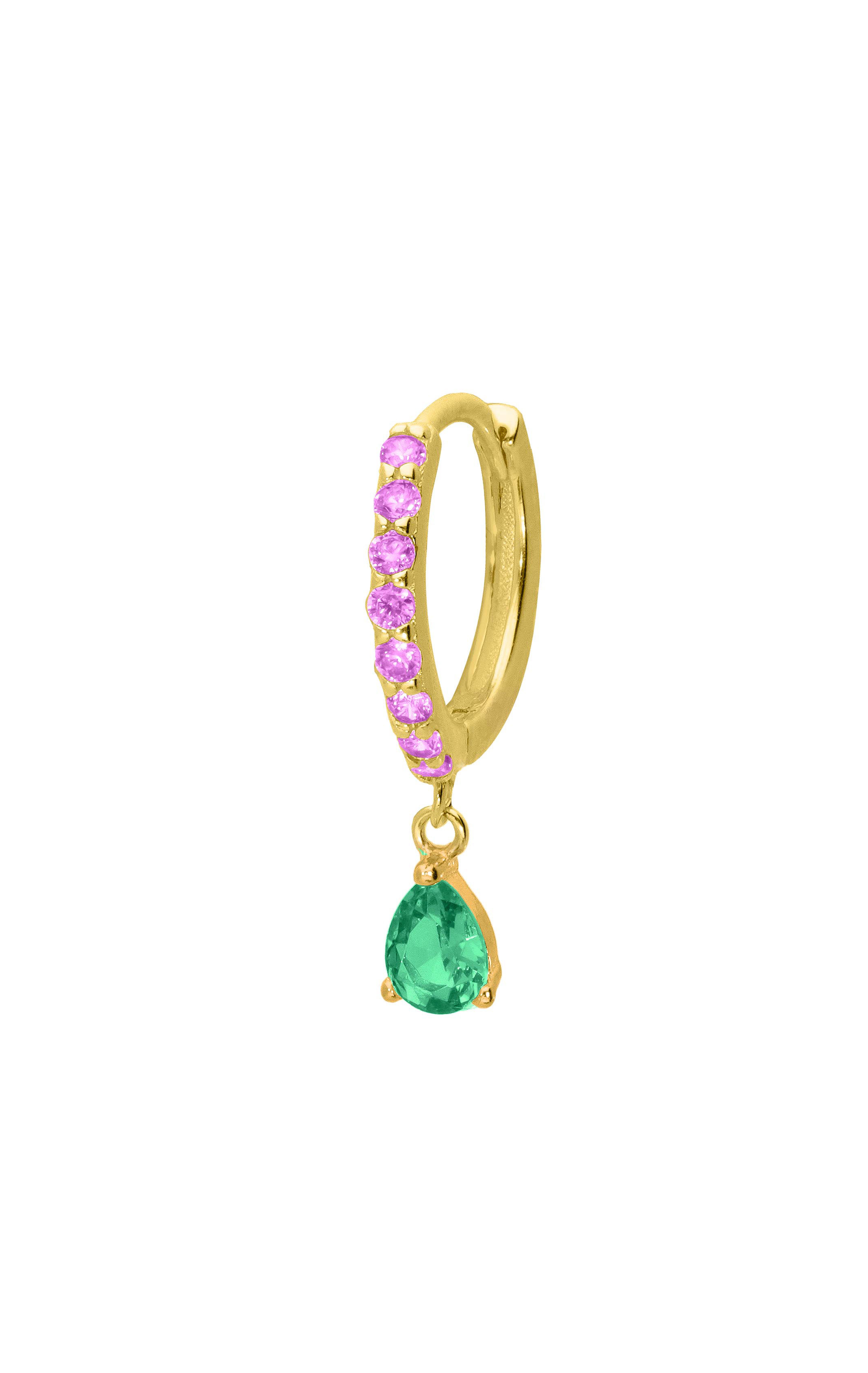Earrings Droppy emeraude