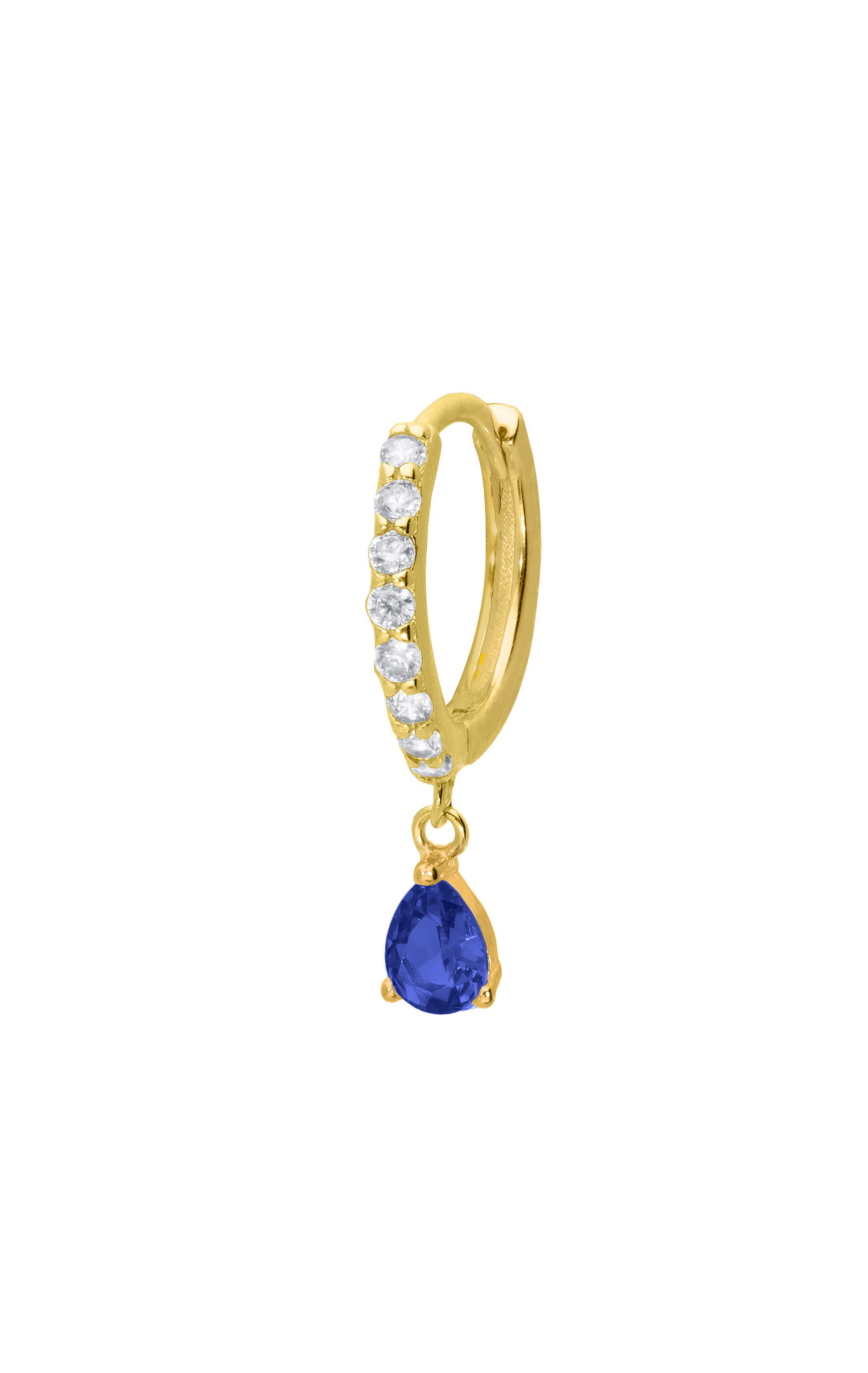 Earrings Droppy Bleu Saphire