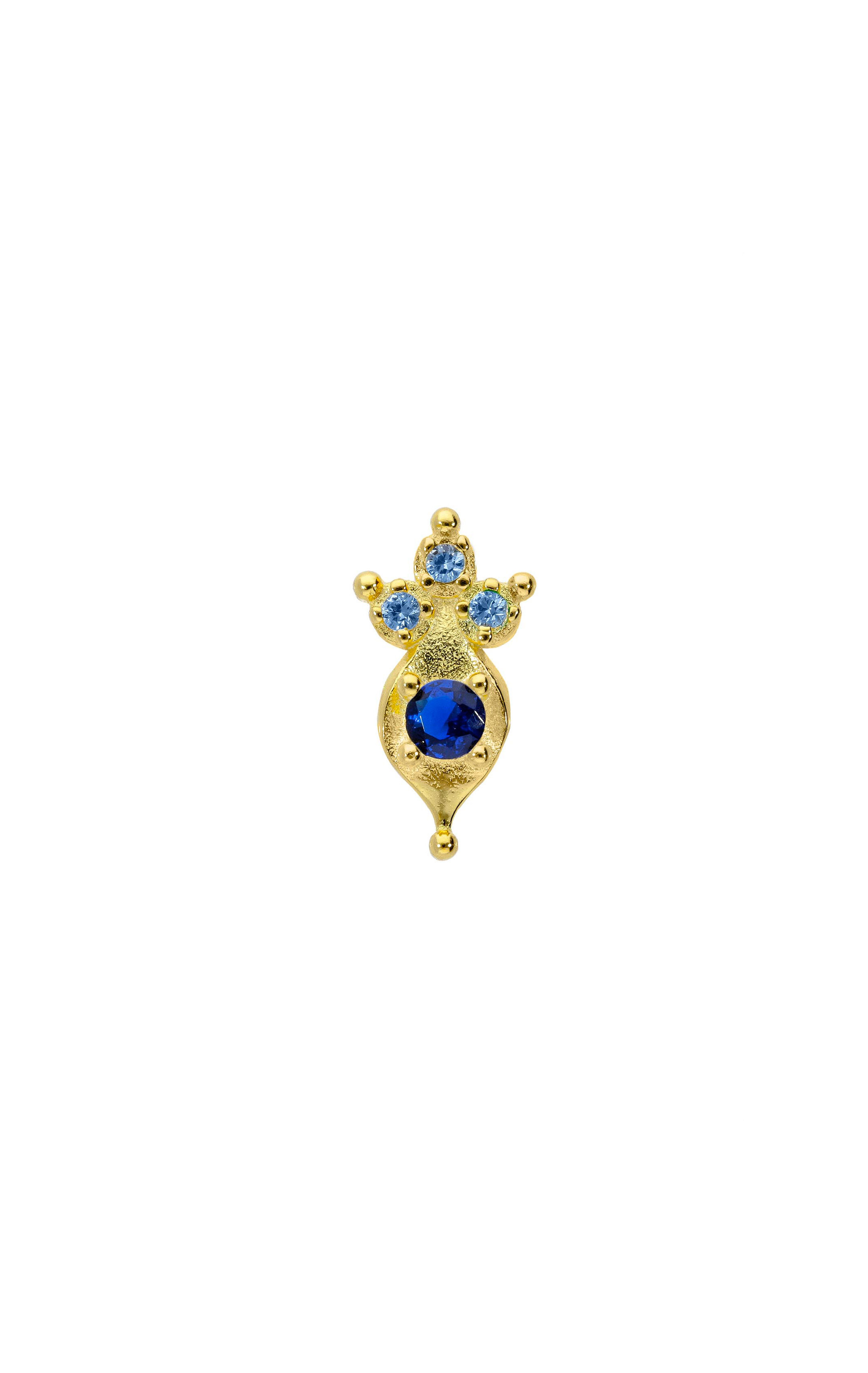 Earrings Ikaria Blue Saphir Bleu Saphire