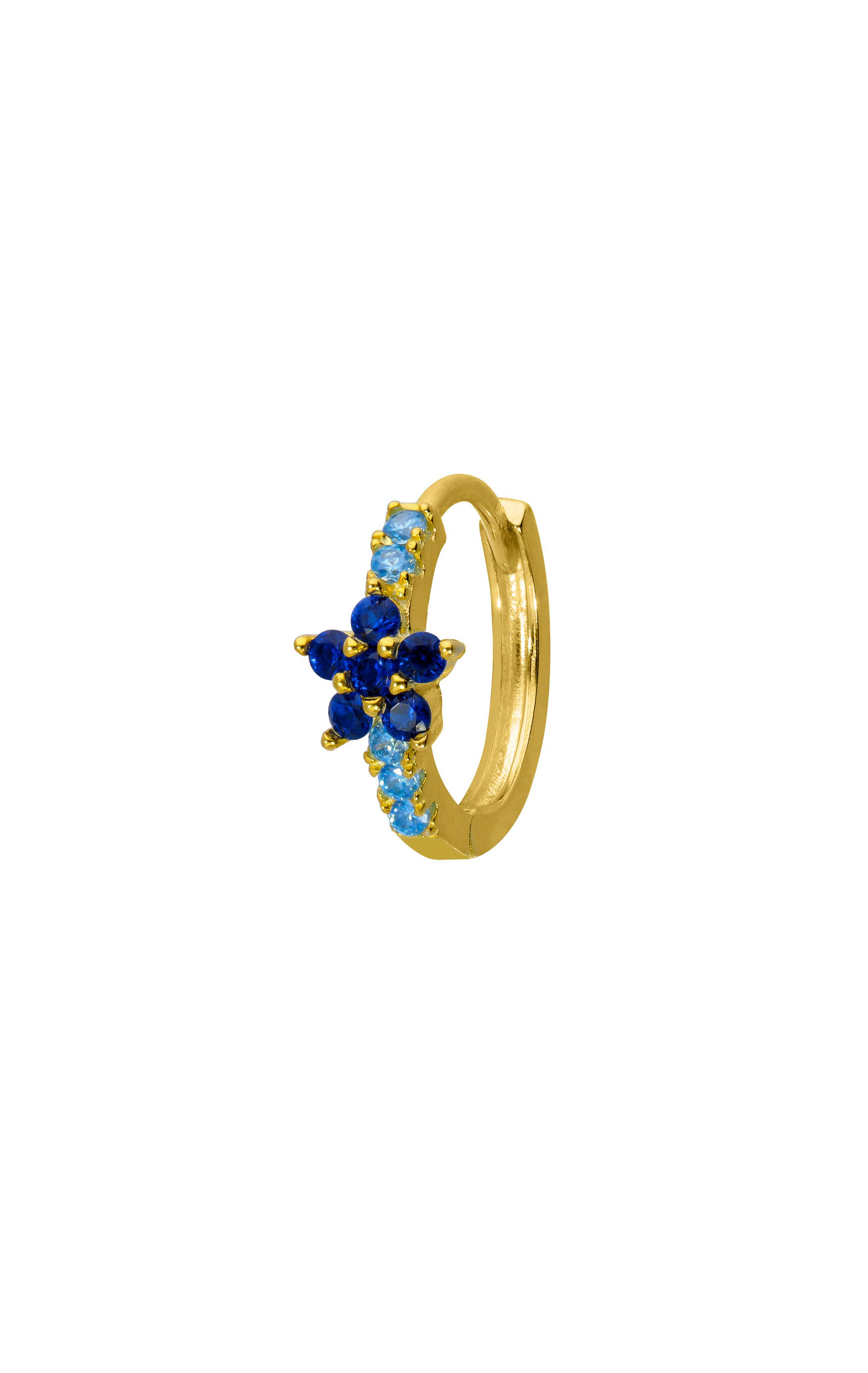 Boucle d'oreille Koki Bleu Saphire