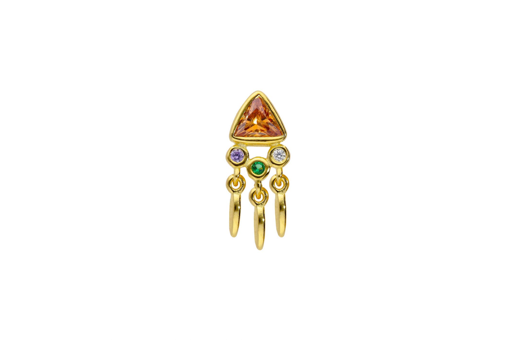 Hipanema Boucle d'oreille Pyramid Multicolore