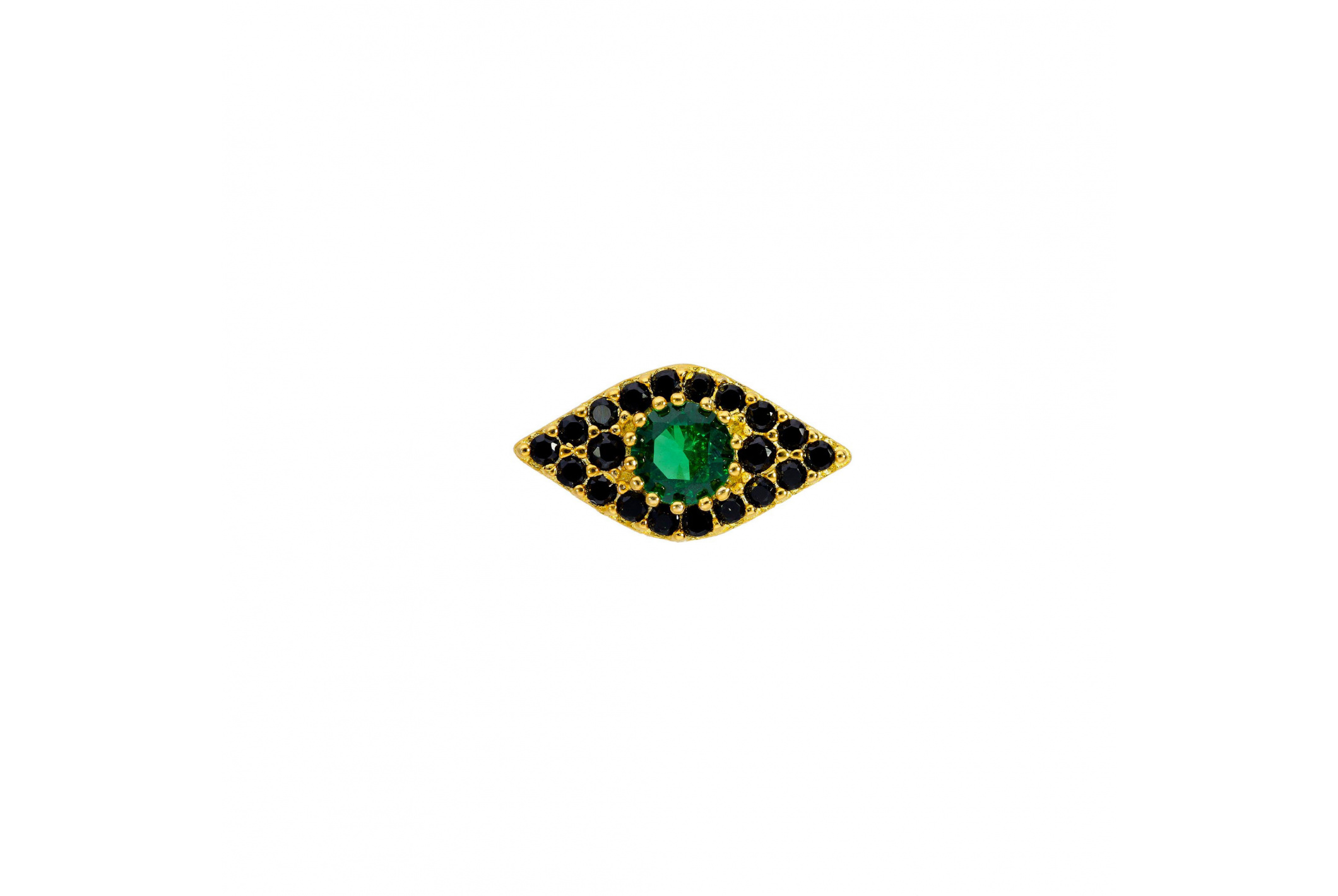 Hipanema Boucle d'oreille Rhodes Vert Emeraude