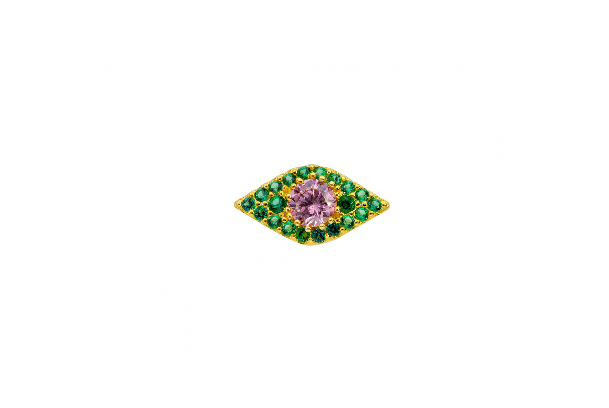 Hipanema Boucle d'oreille Rhodes Rose Rhodolite