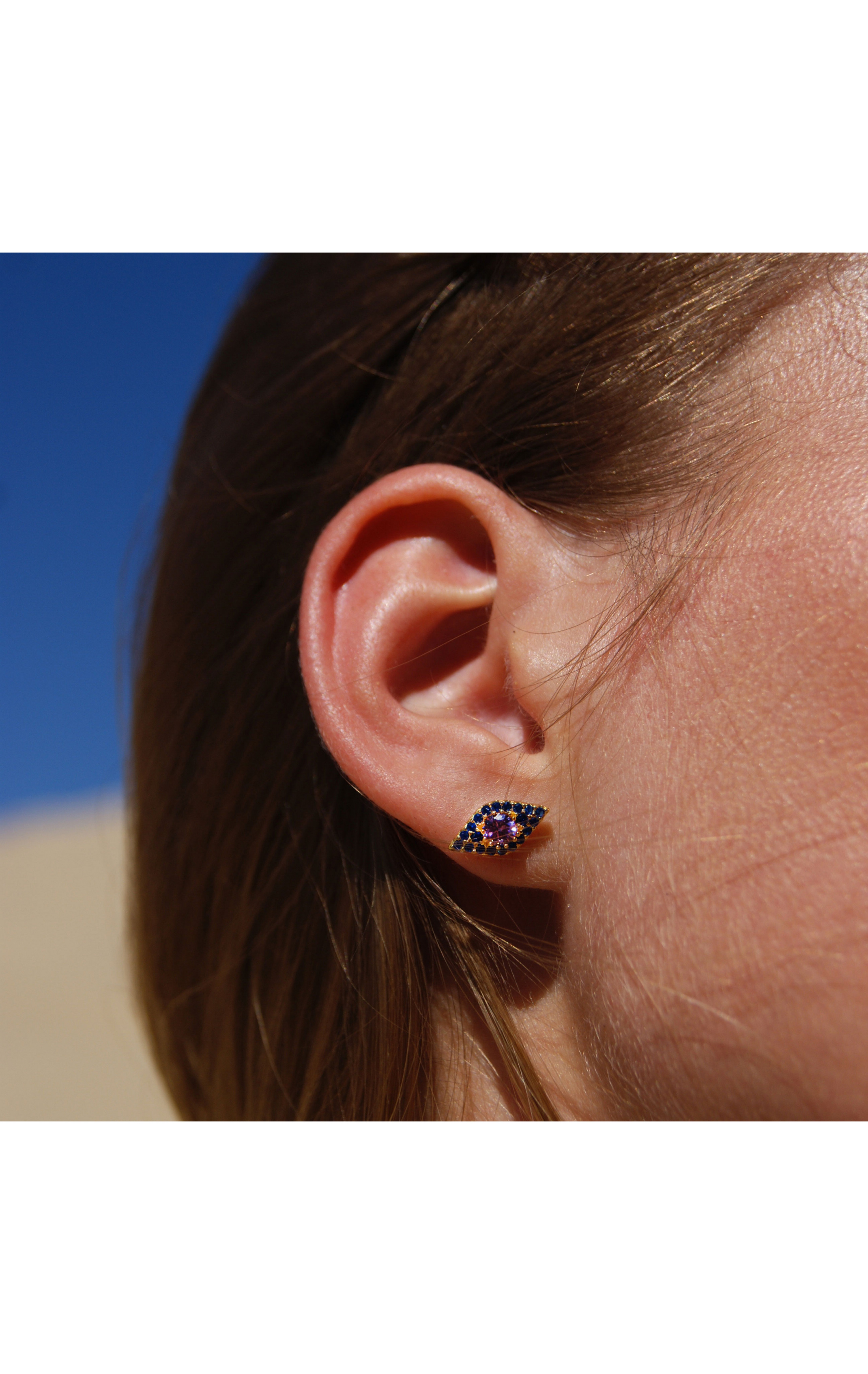 Earrings Rhodes Violet Amethyste